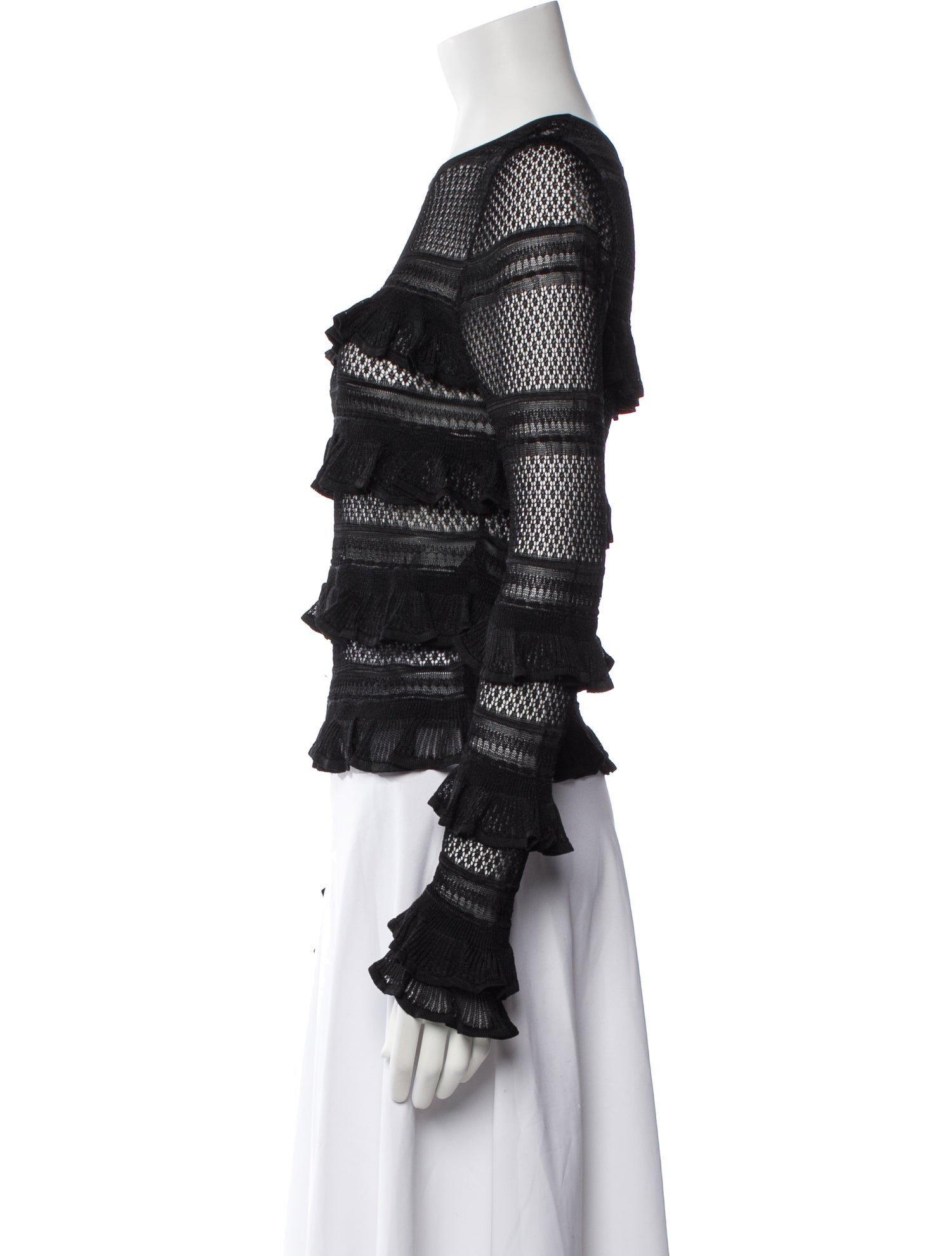 Zimmermann Crew Neck Long Sleeve Blouse