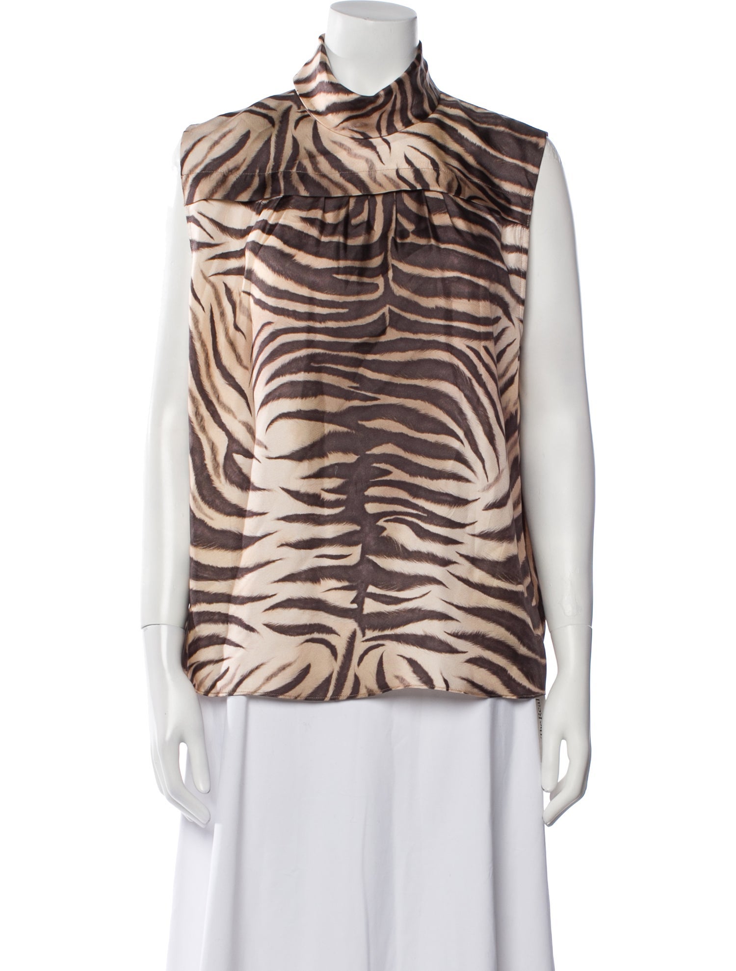 Zimmermann Silk Animal Print Button-Up Top
