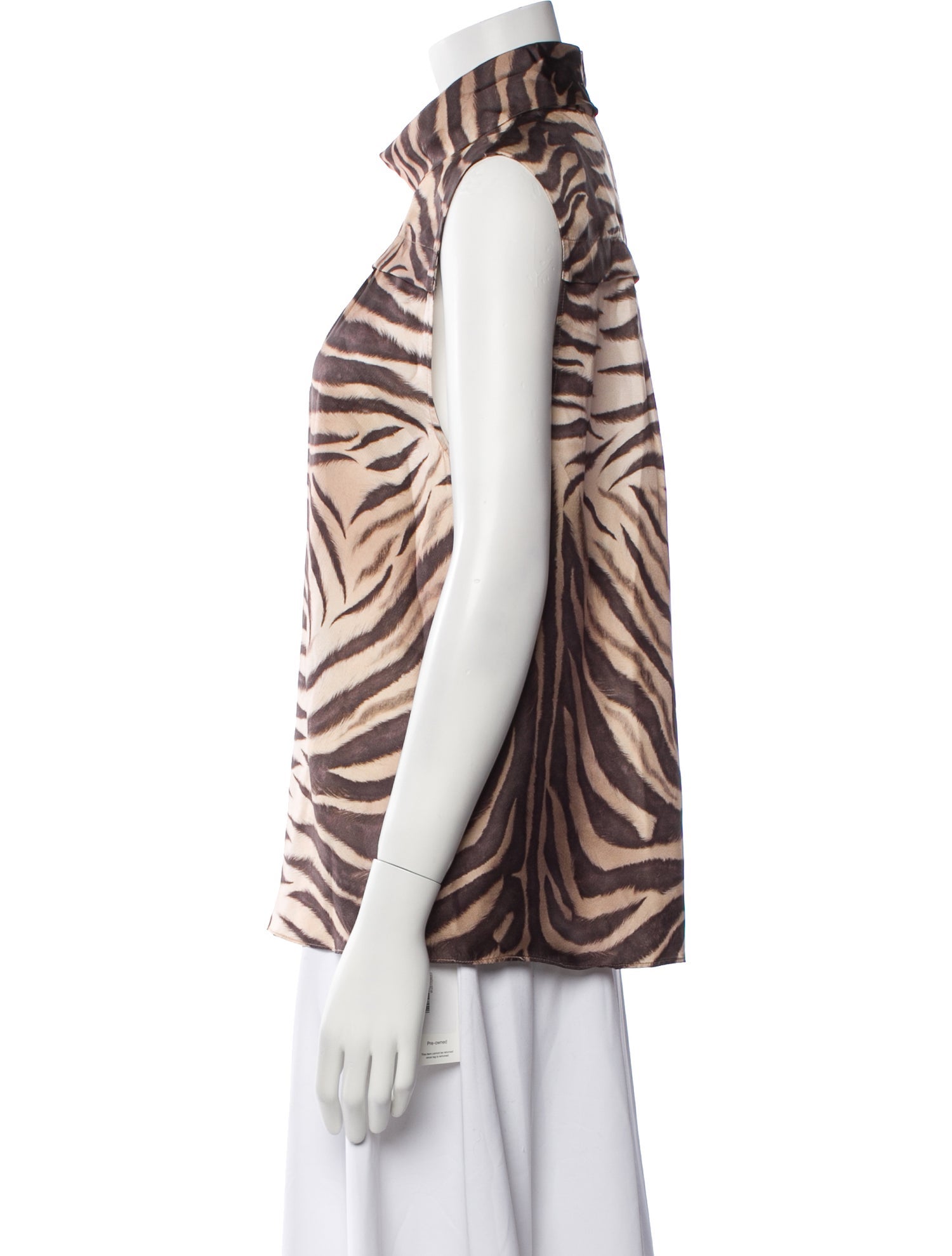 Zimmermann Silk Animal Print Button-Up Top