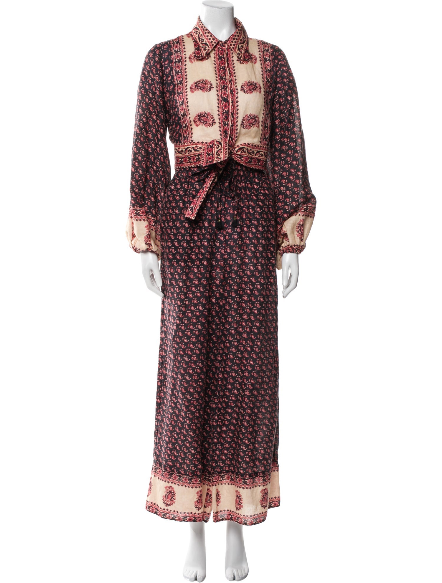 Zimmermann Linen Paisley Print Pant Set