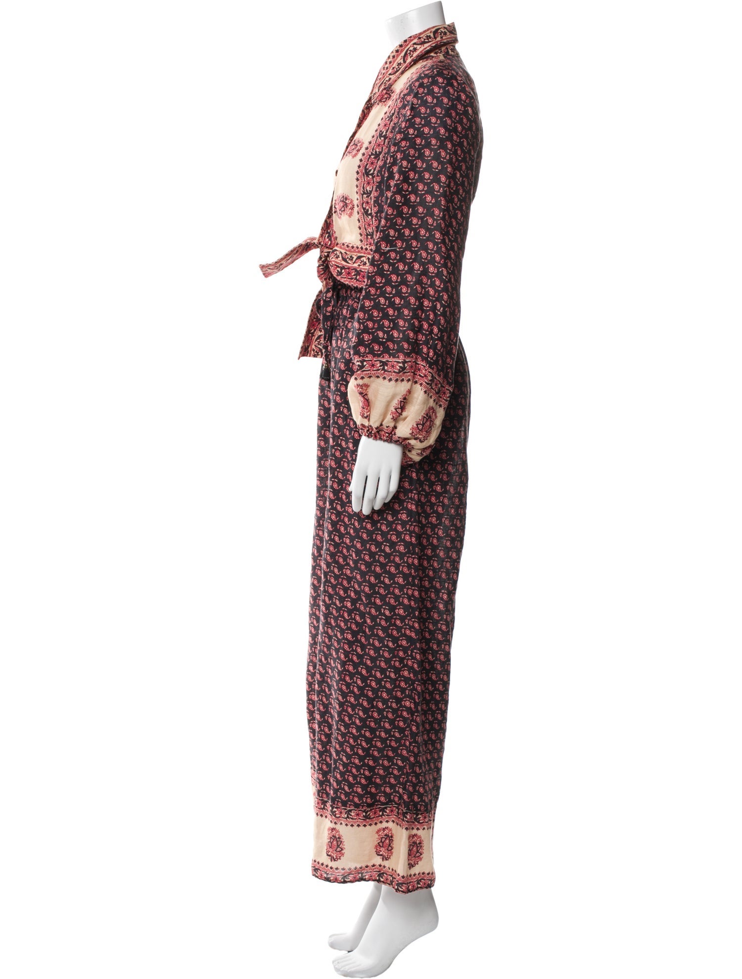 Zimmermann Linen Paisley Print Pant Set