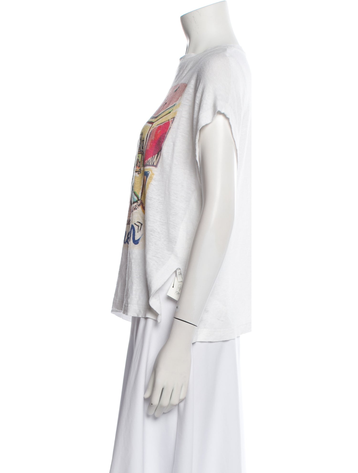 Zimmermann Linen Graphic Print T-Shirt