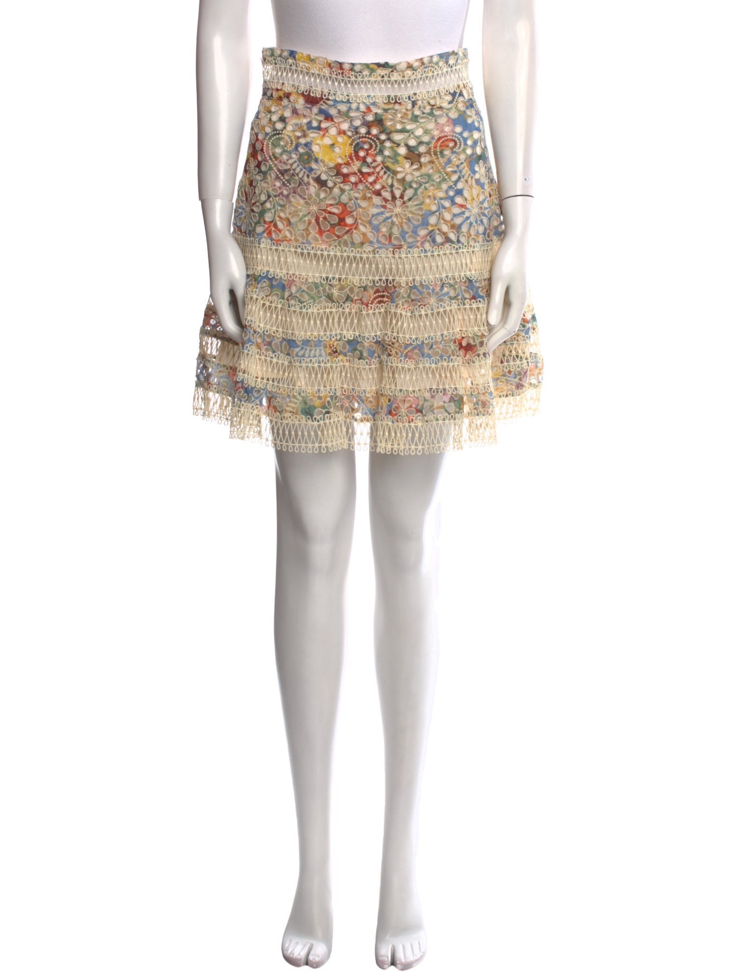 Zimmermann Floral Print Mini Skirt