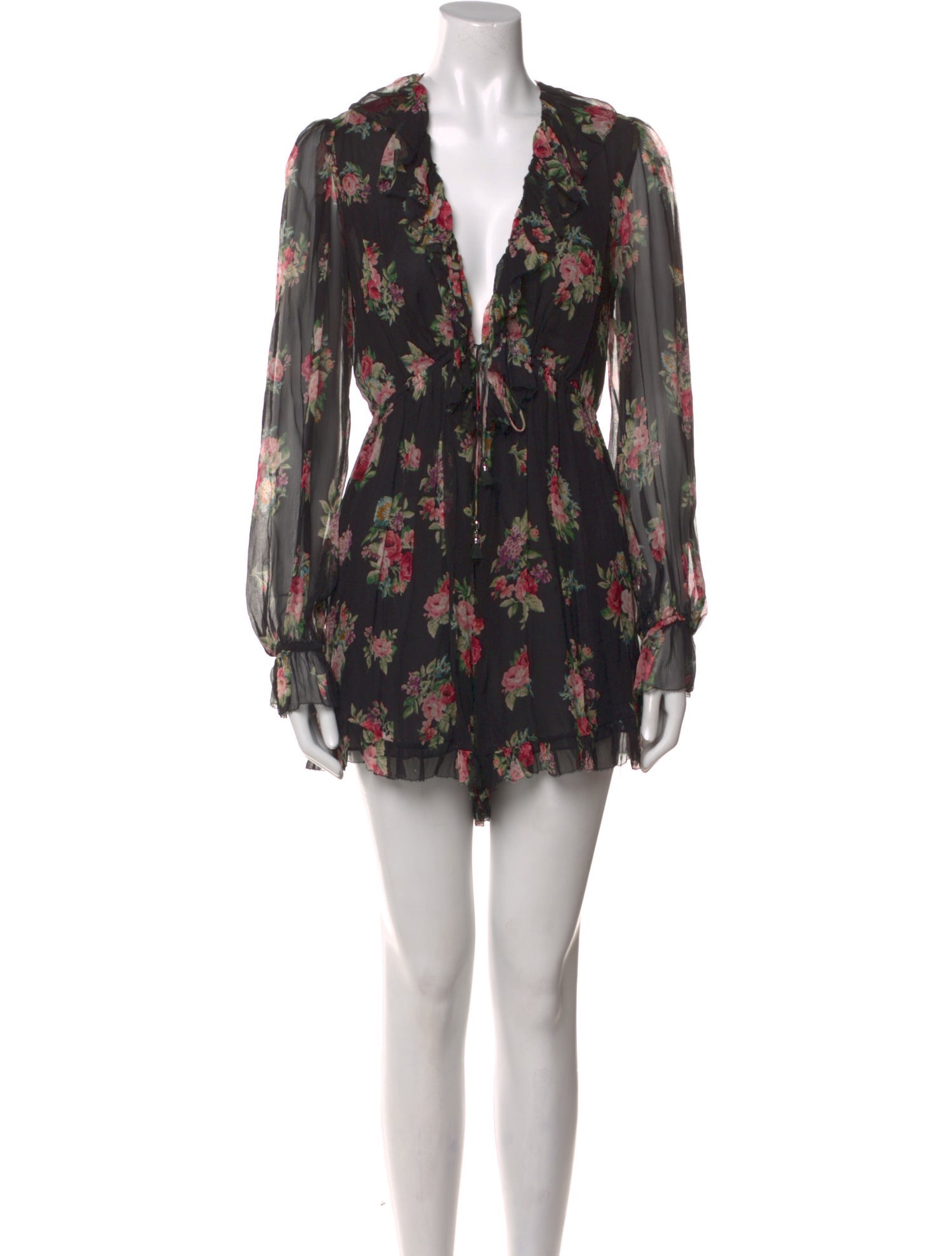 Zimmermann Silk Floral Print Romper