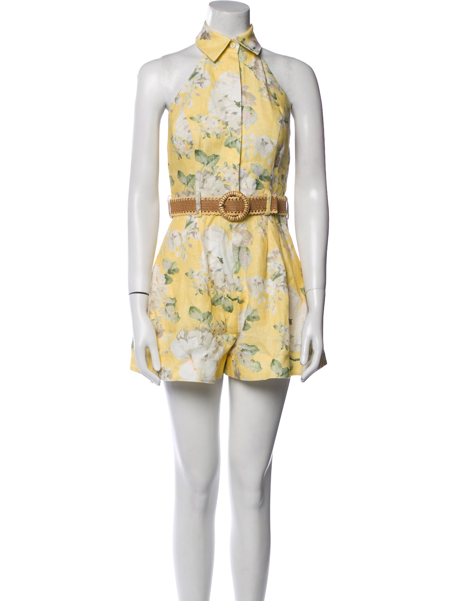 Zimmermann Linen Printed Romper