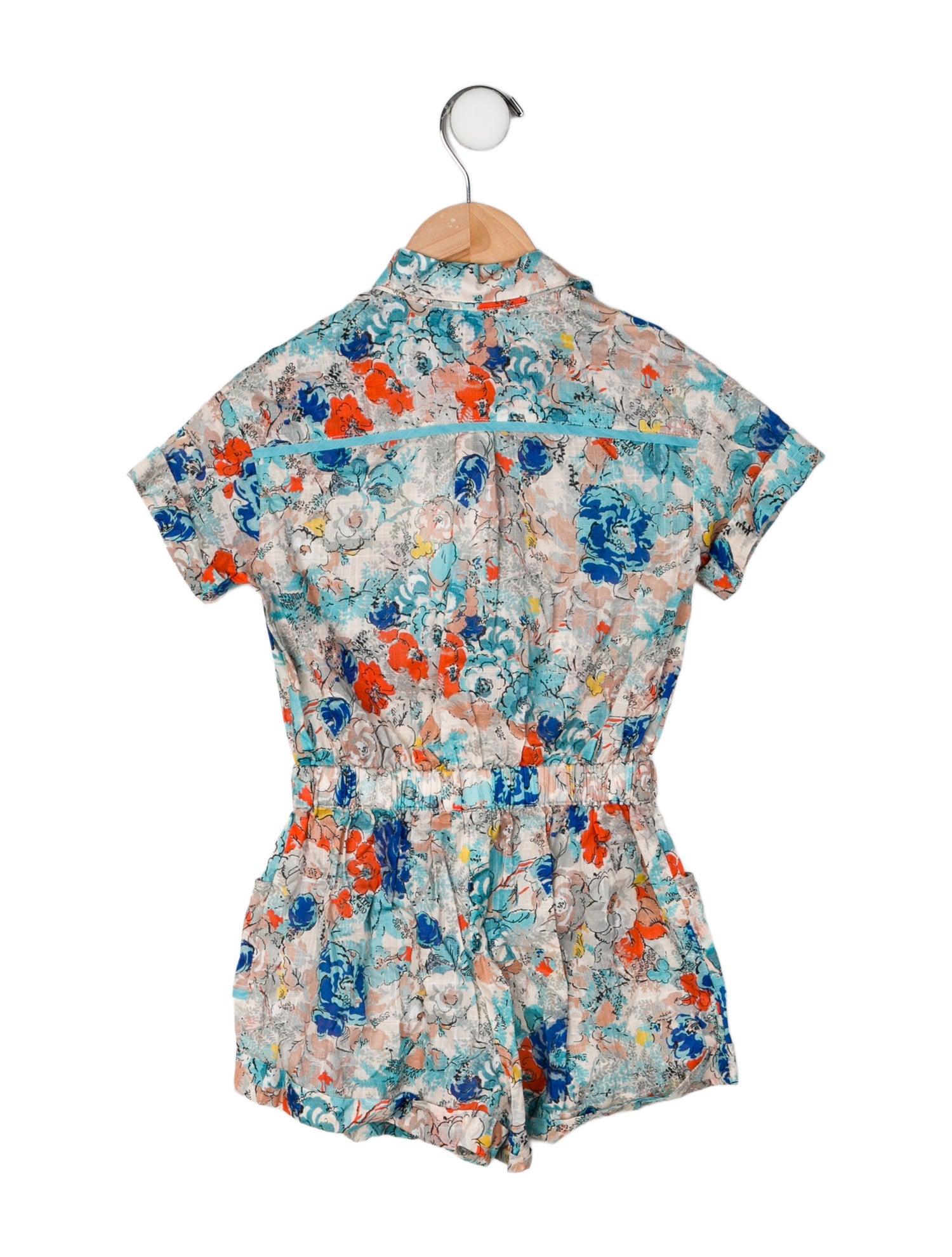 Zimmermann Button Up Short Sleeve Romper