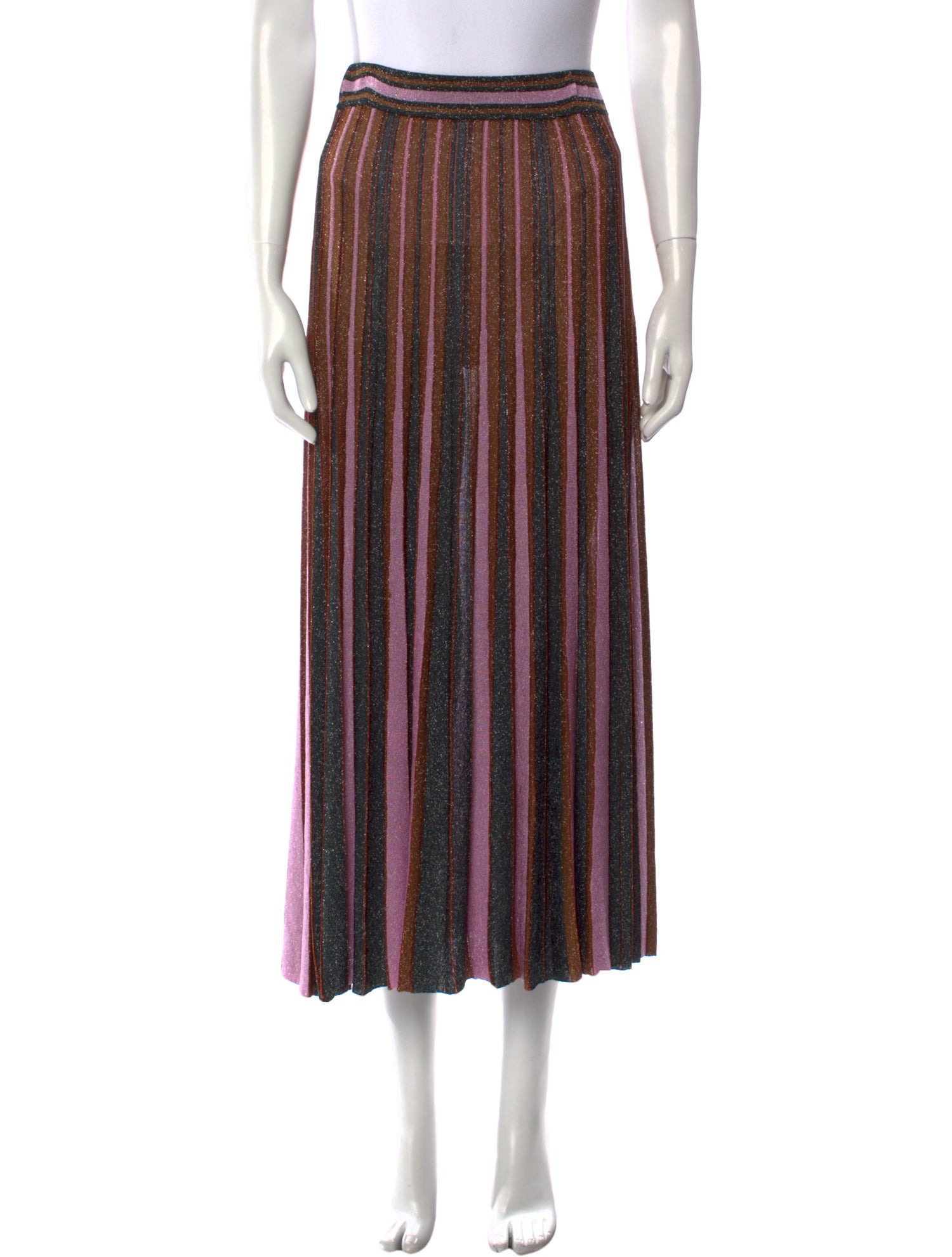 Zimmermann Striped Midi Length Skirt