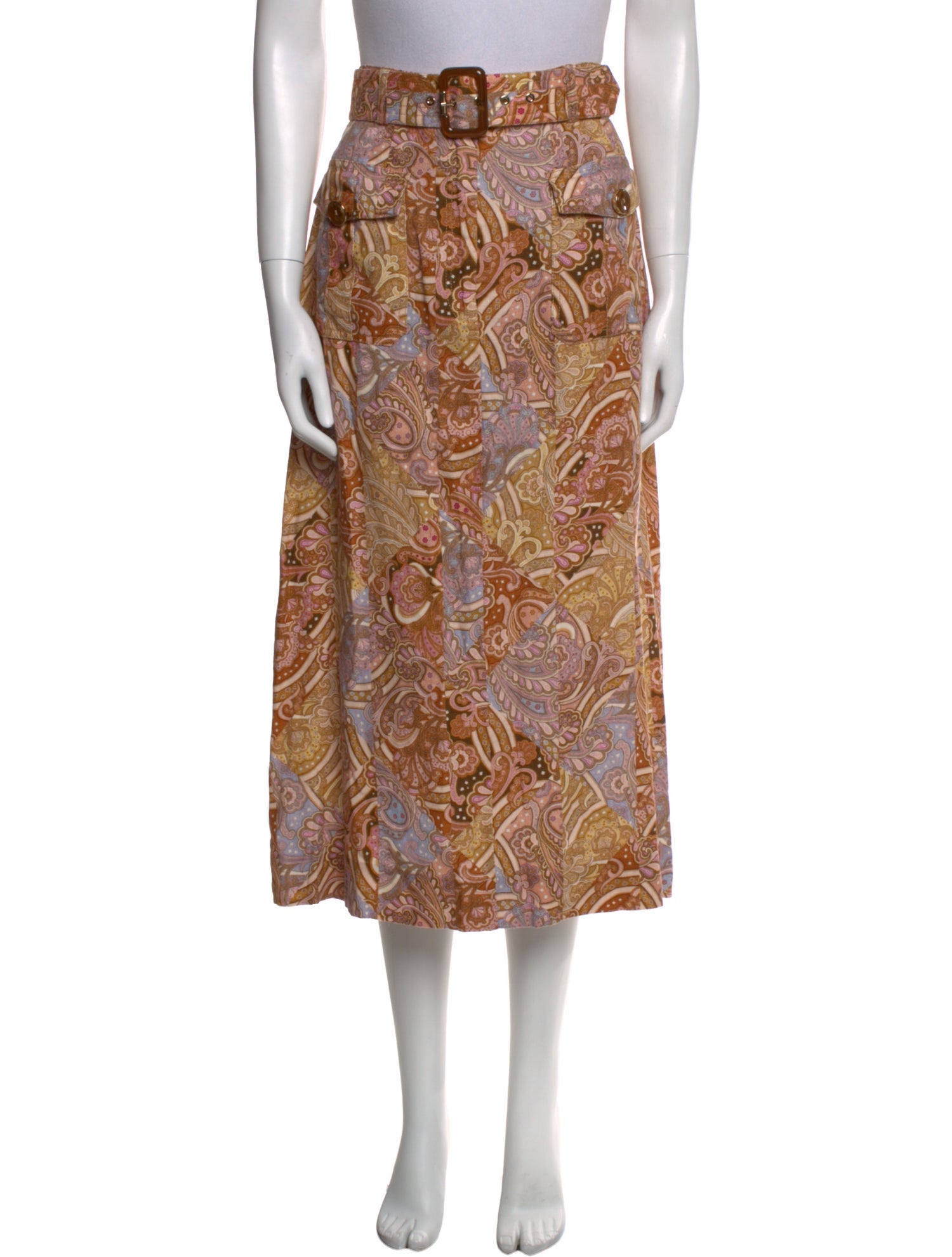 Zimmermann Linen Midi Length Skirt