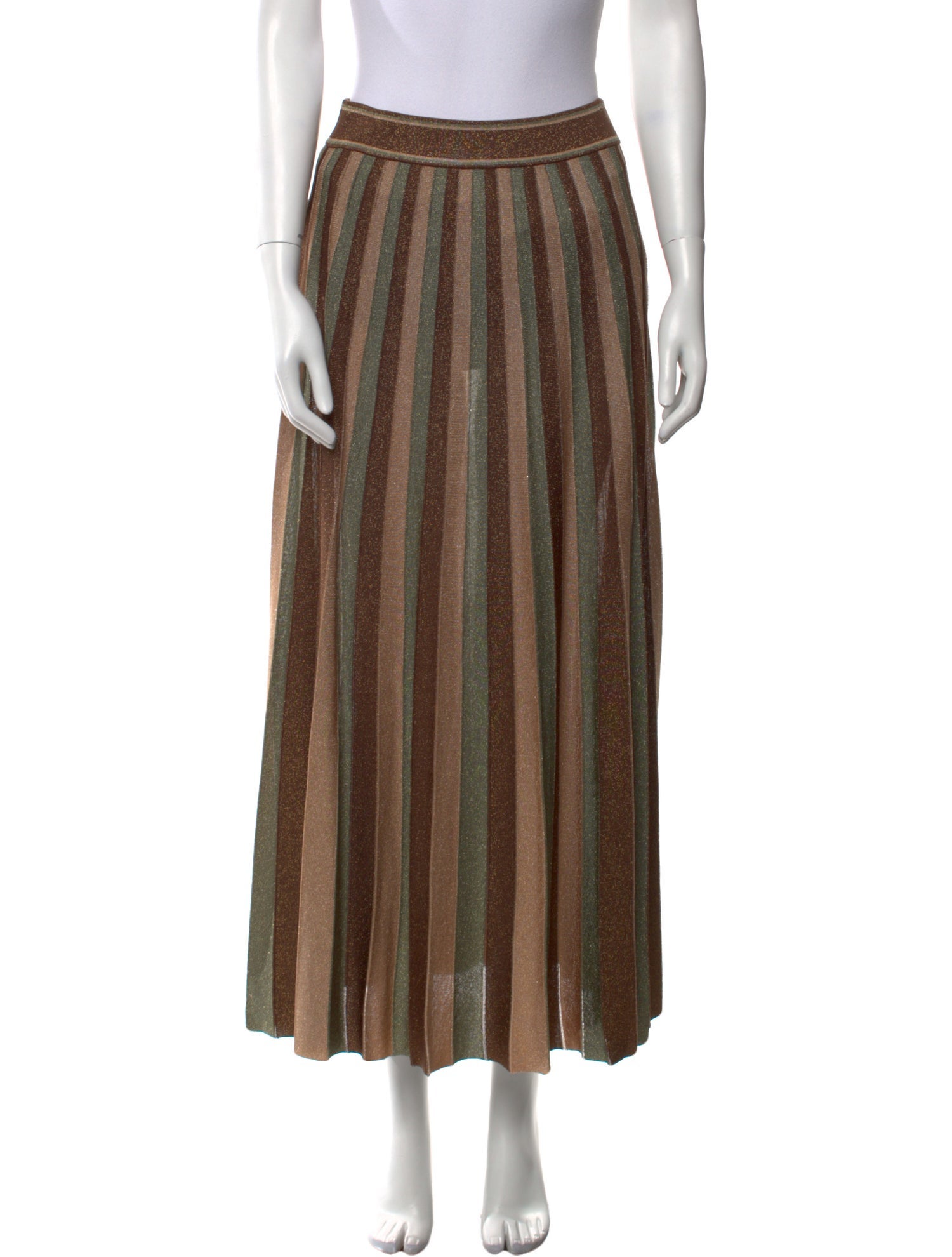 Zimmermann Striped Midi Length Skirt