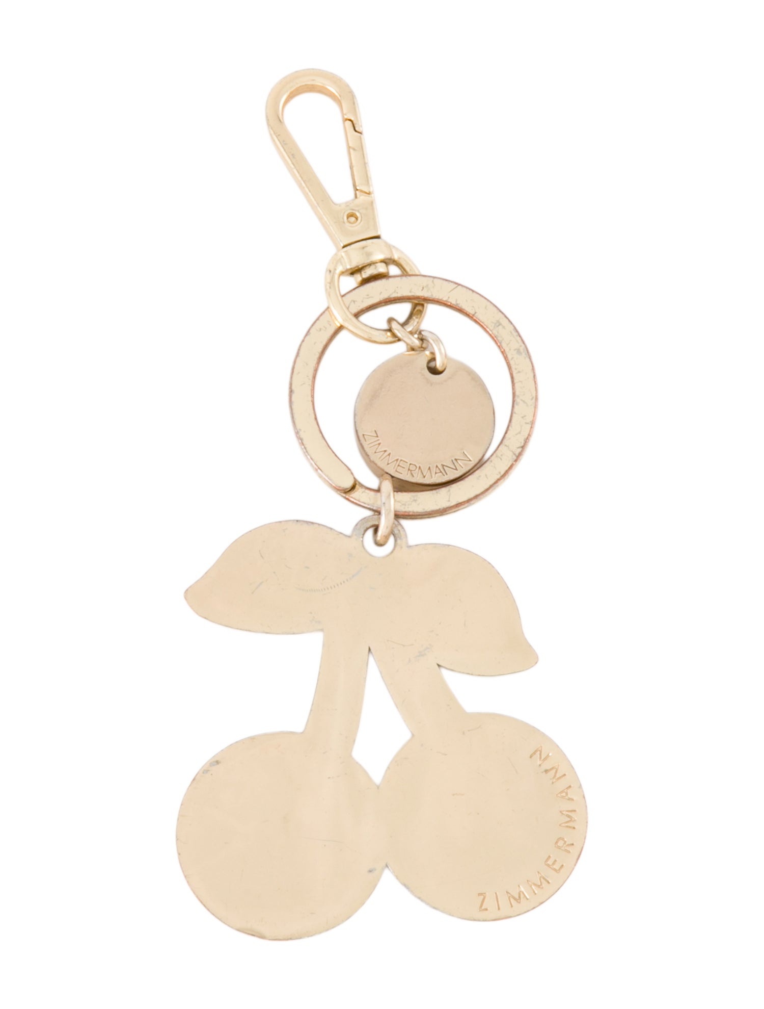 Zimmermann Gold Cherry Bag Keychain