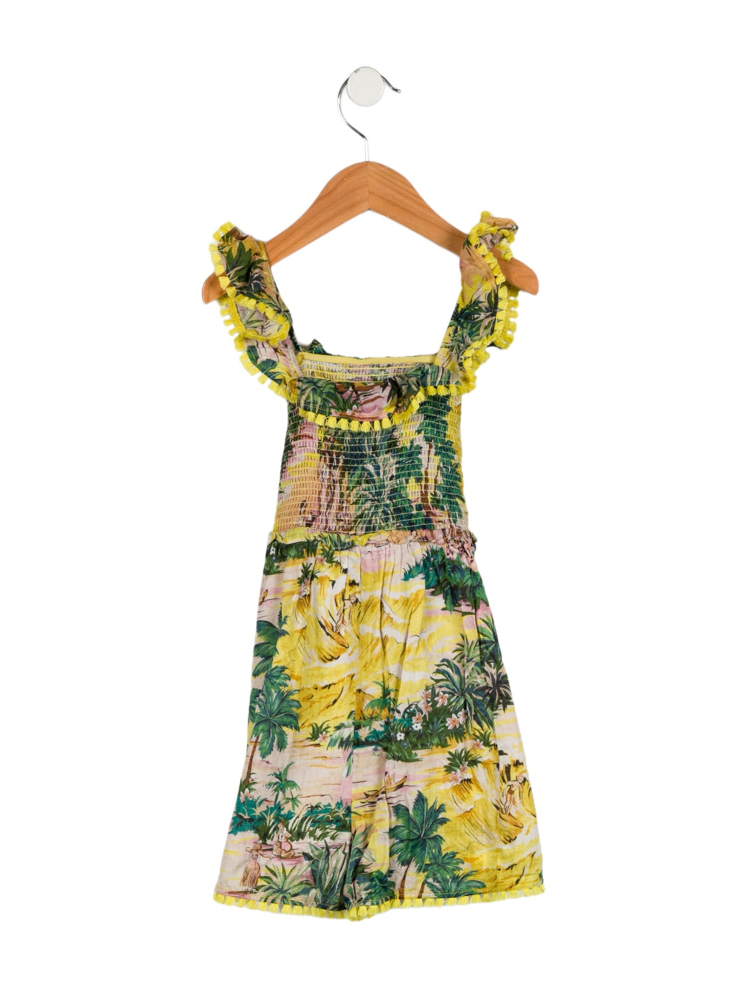 Zimmermann Girls' Tropical Print Romper