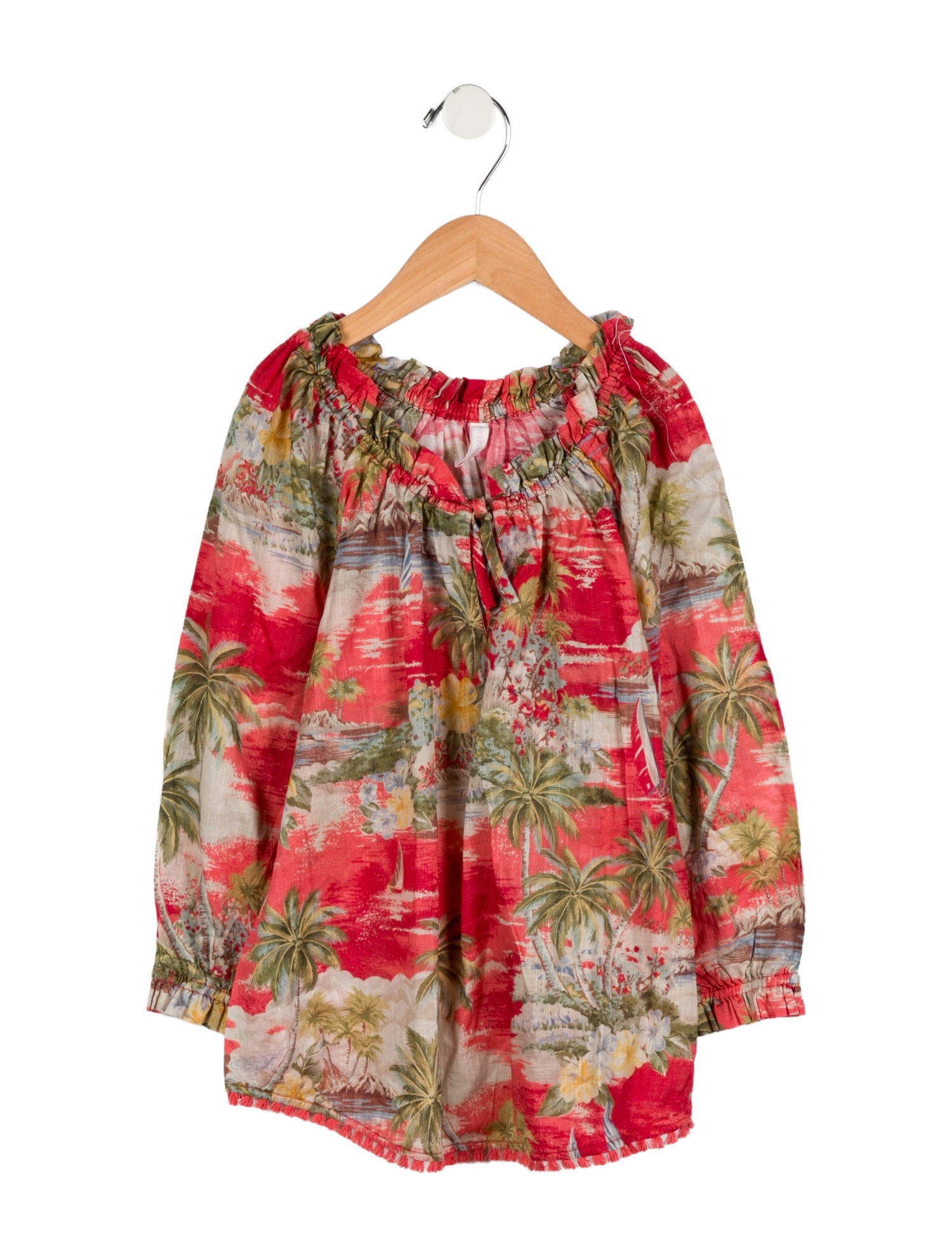 Zimmermann Girls' Tropical Print Blouse