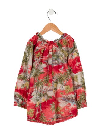 Zimmermann Girls' Tropical Print Blouse