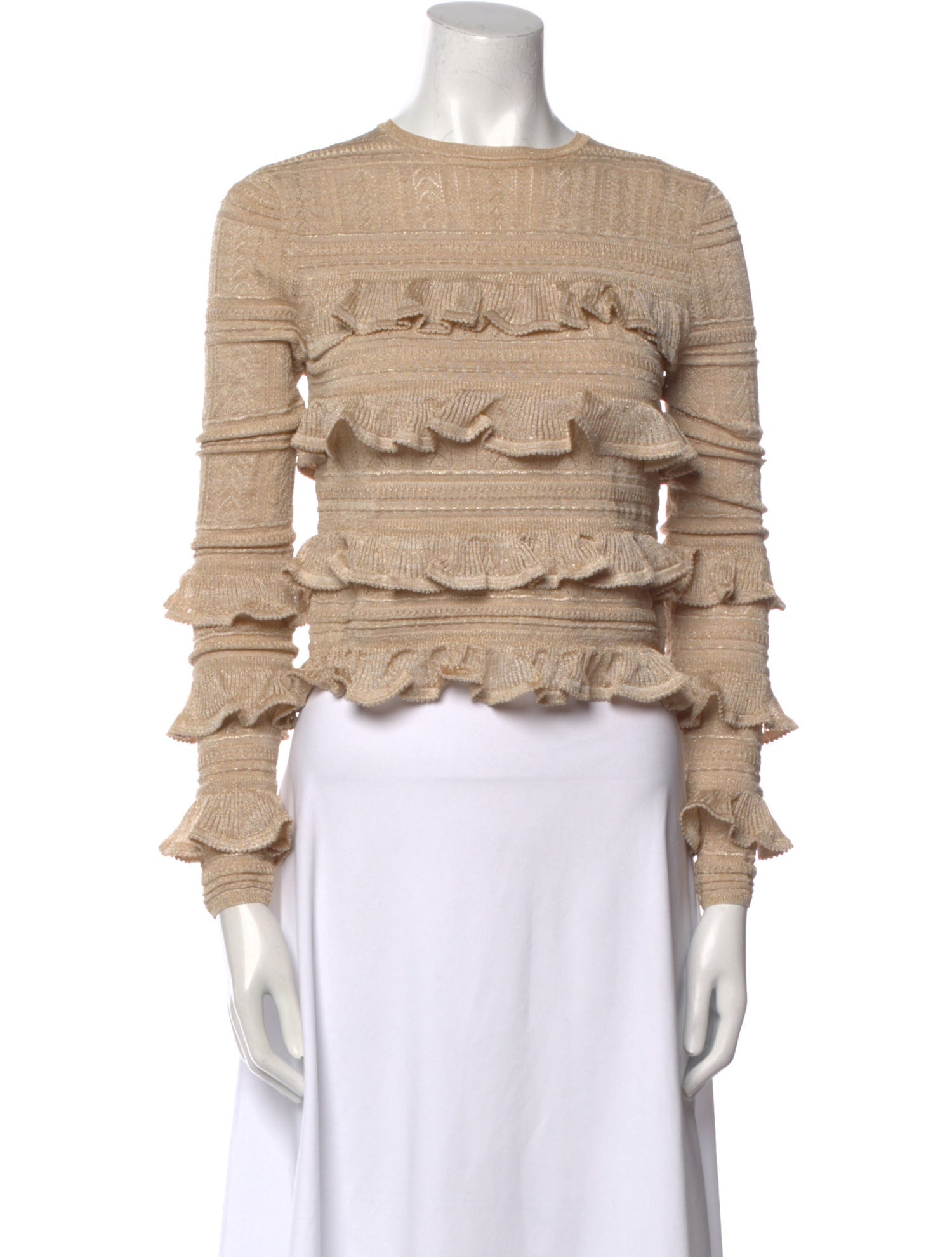 Zimmermann Bateau Neckline Long Sleeve Crop Top w/ Tags