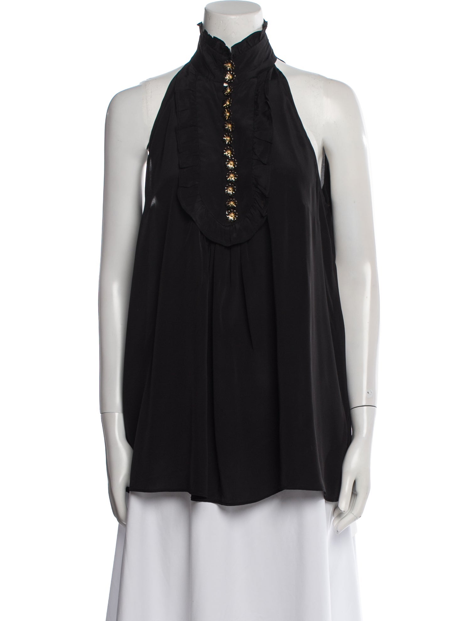 Zimmermann Silk Mock Neck Blouse