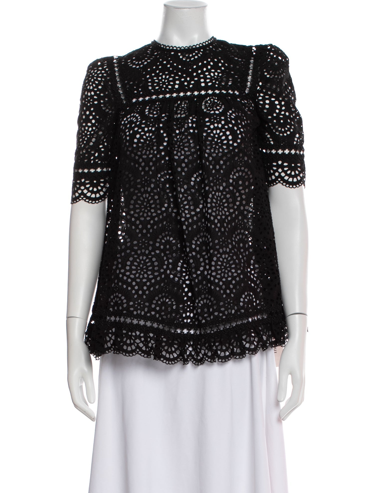 Zimmermann Crew Neck Short Sleeve Blouse