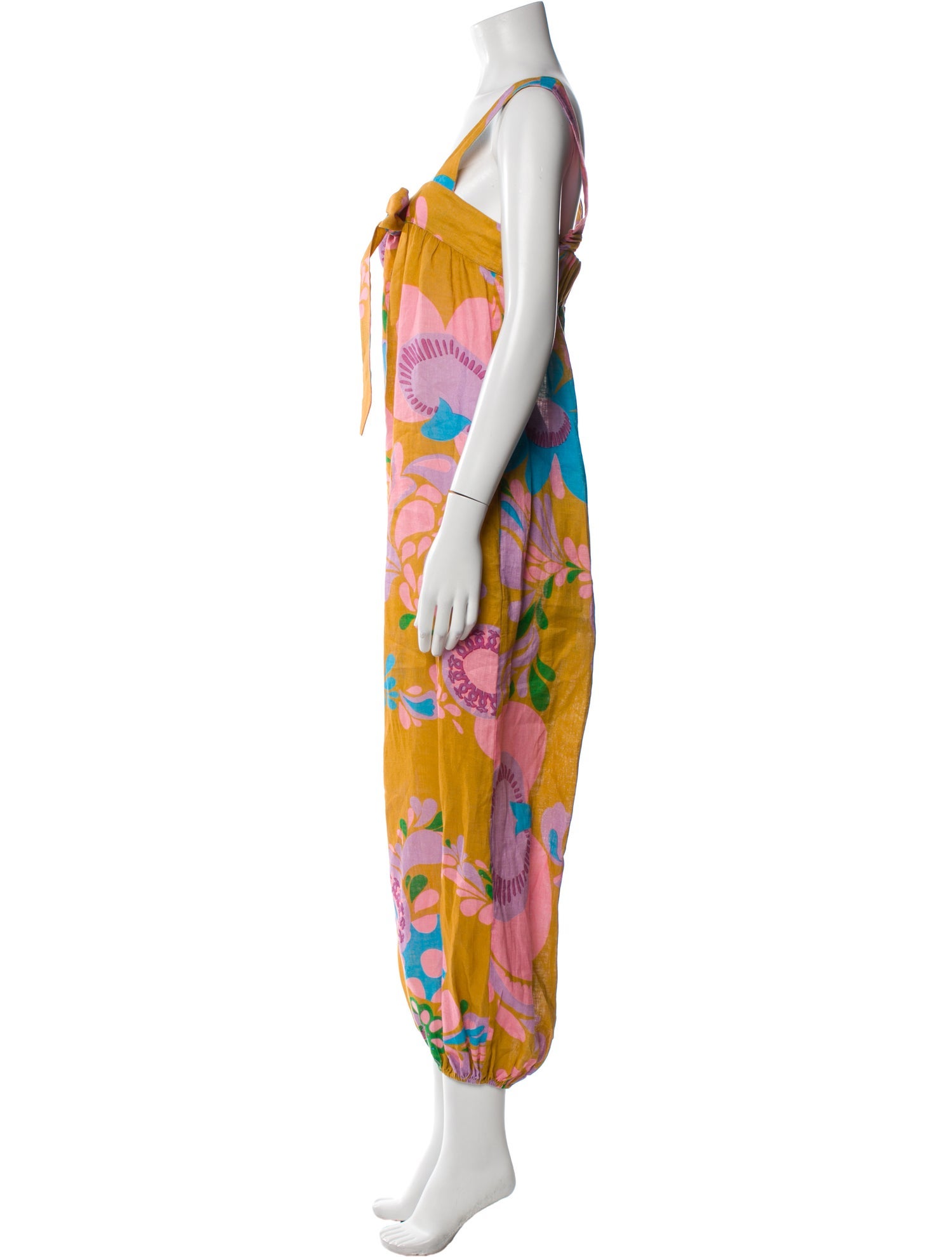 Zimmermann Linen Printed Jumpsuit