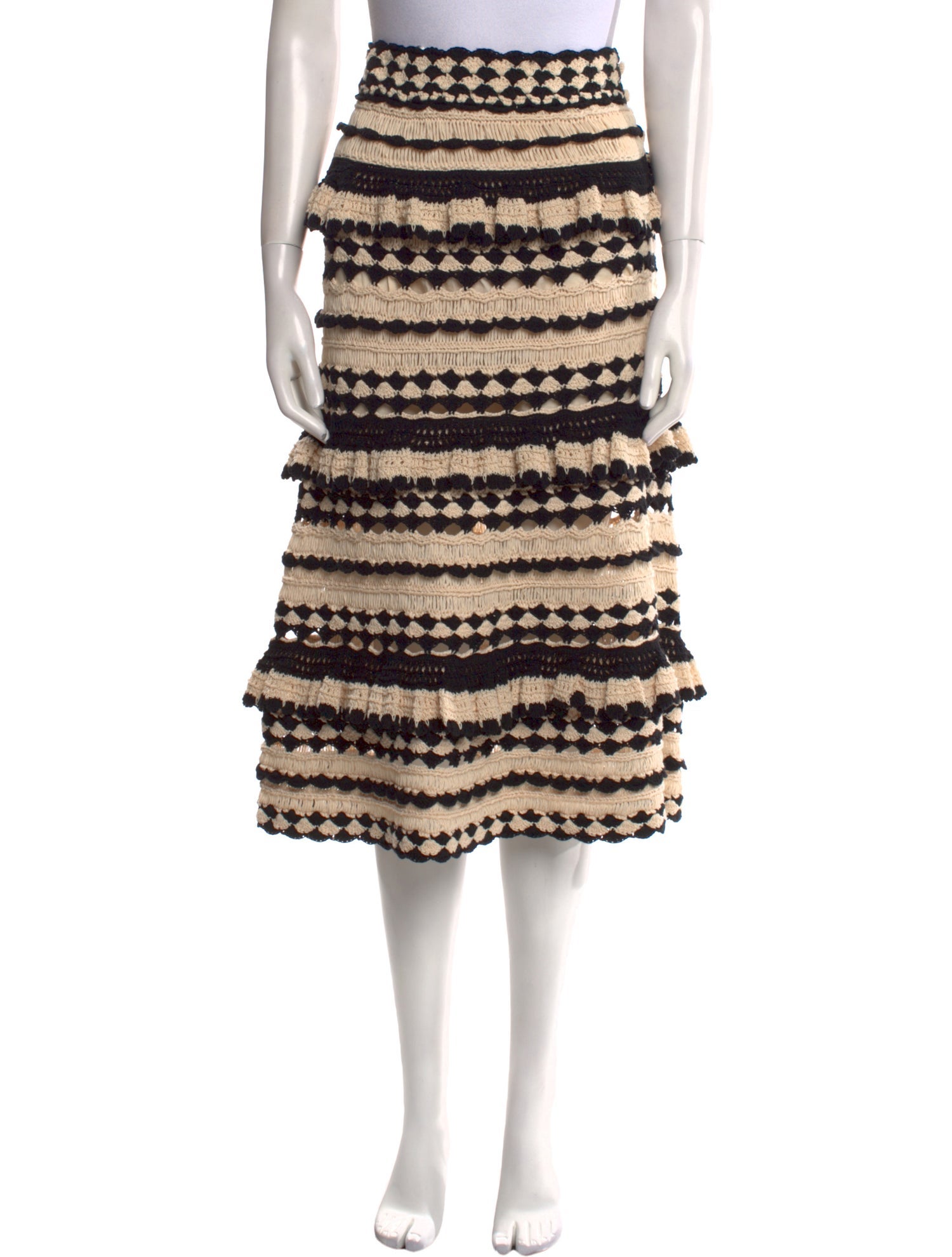 Zimmermann Striped Midi Length Skirt