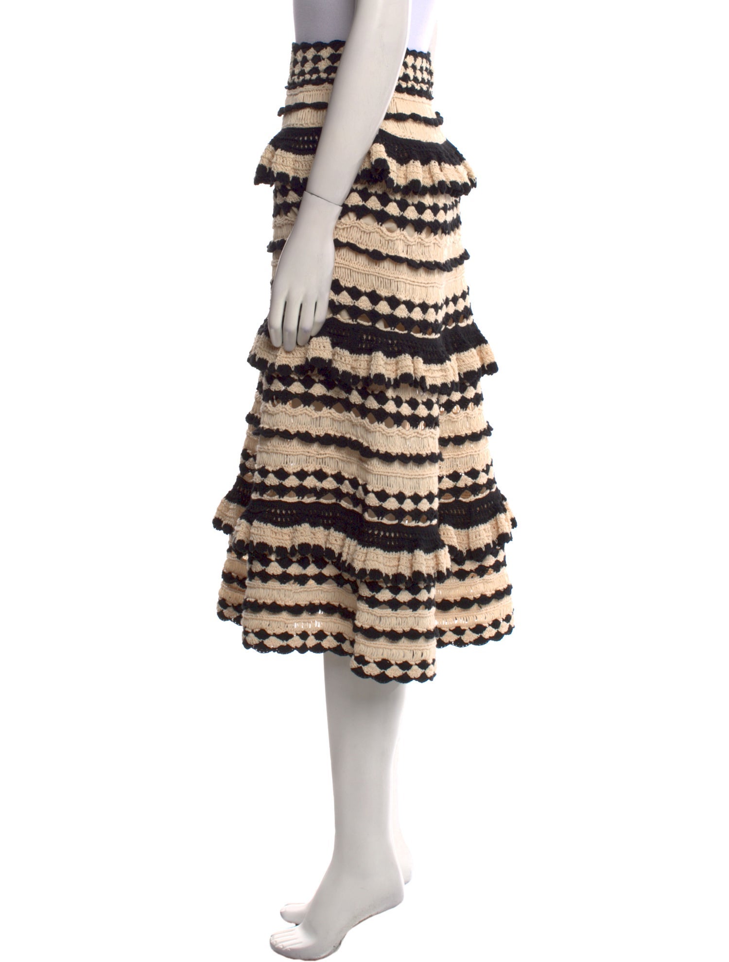 Zimmermann Striped Midi Length Skirt