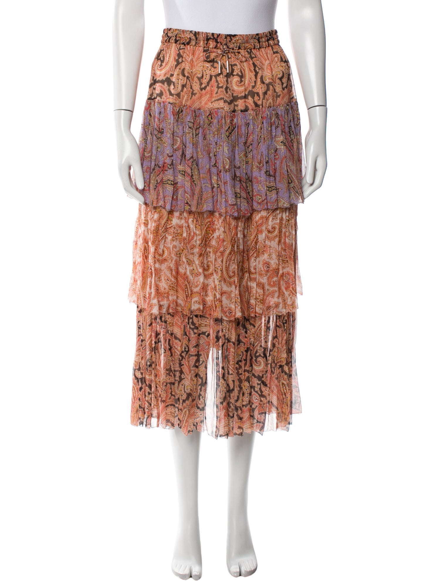 Zimmermann Silk Midi Length Skirt