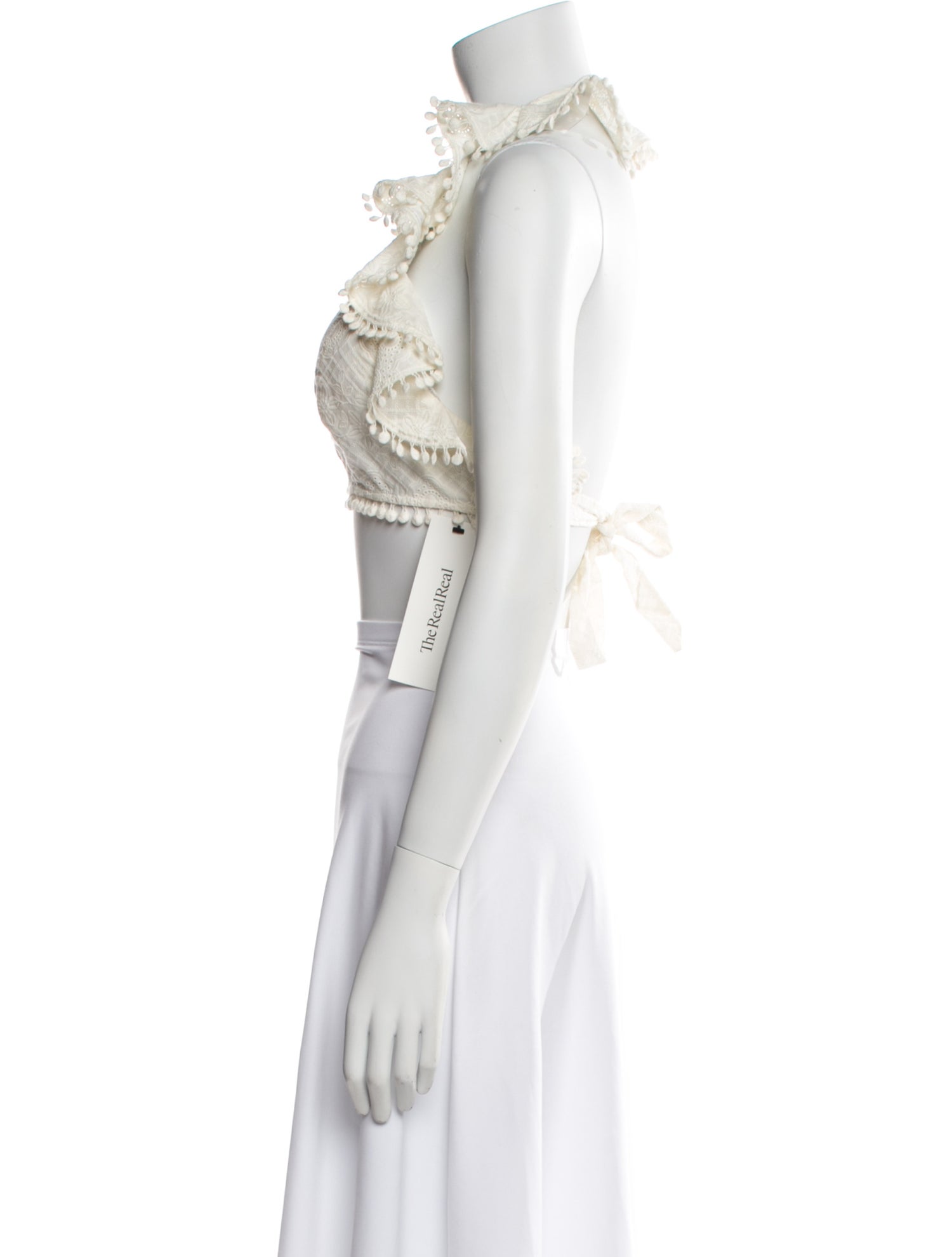 Zimmermann Crew Neck Sleeveless Crop Top