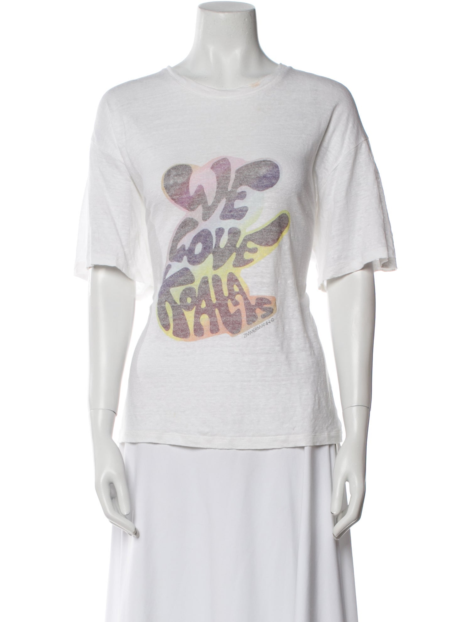 Zimmermann Linen Graphic Print T-Shirt