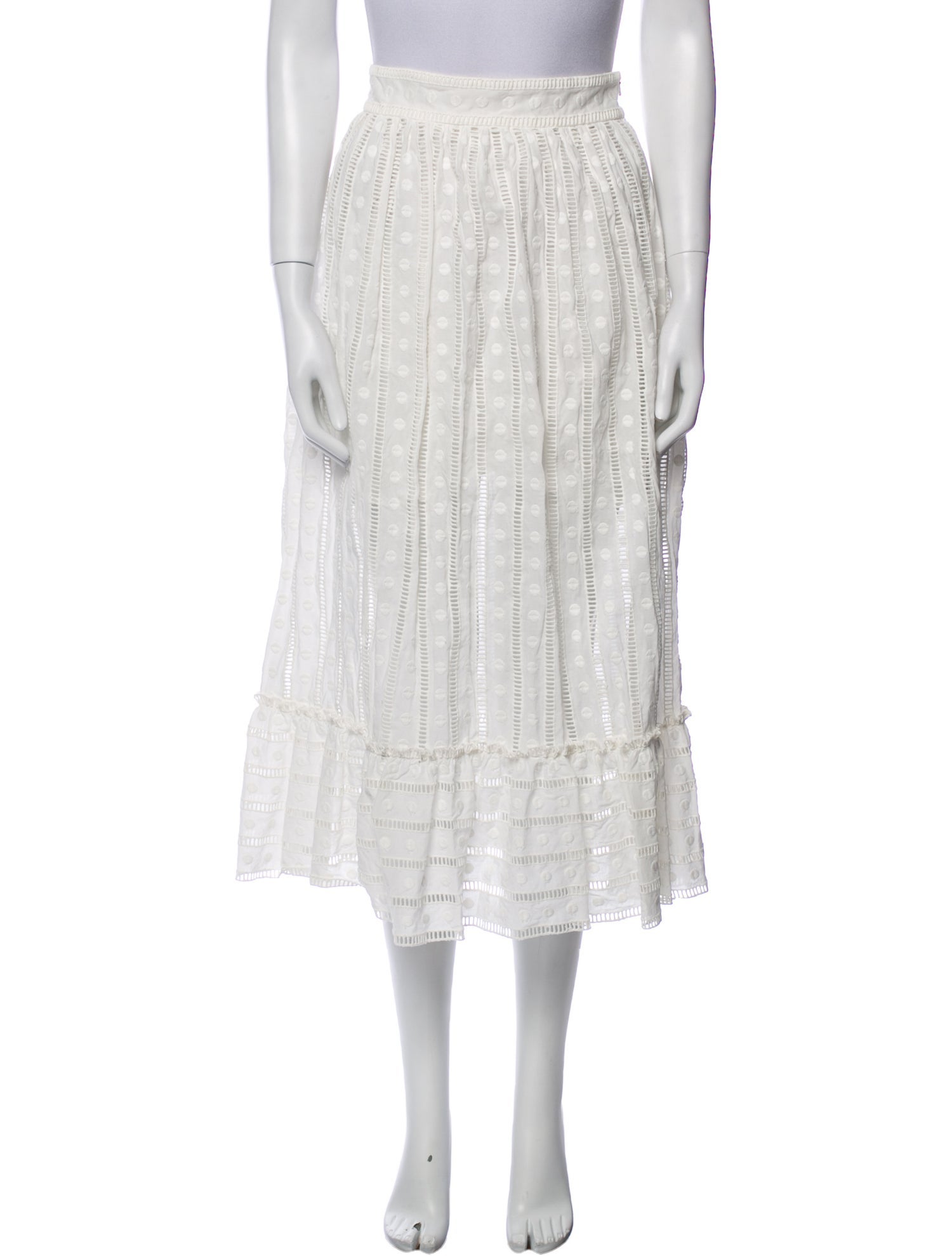 Zimmermann Ruffle Embellishment Midi Length Skirt