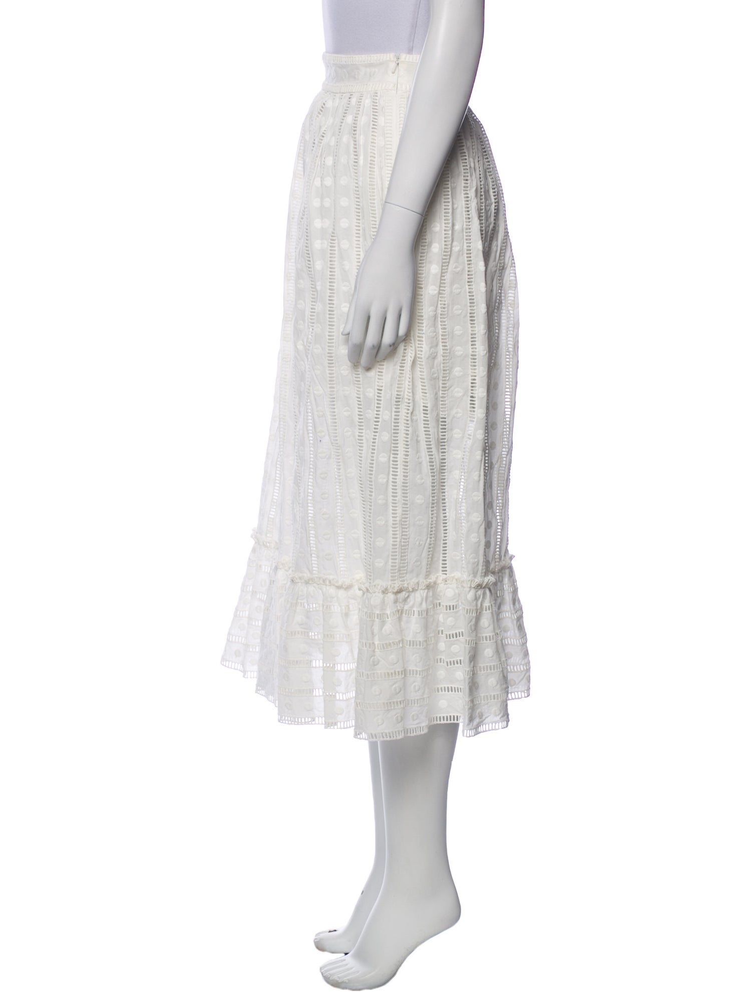 Zimmermann Ruffle Embellishment Midi Length Skirt