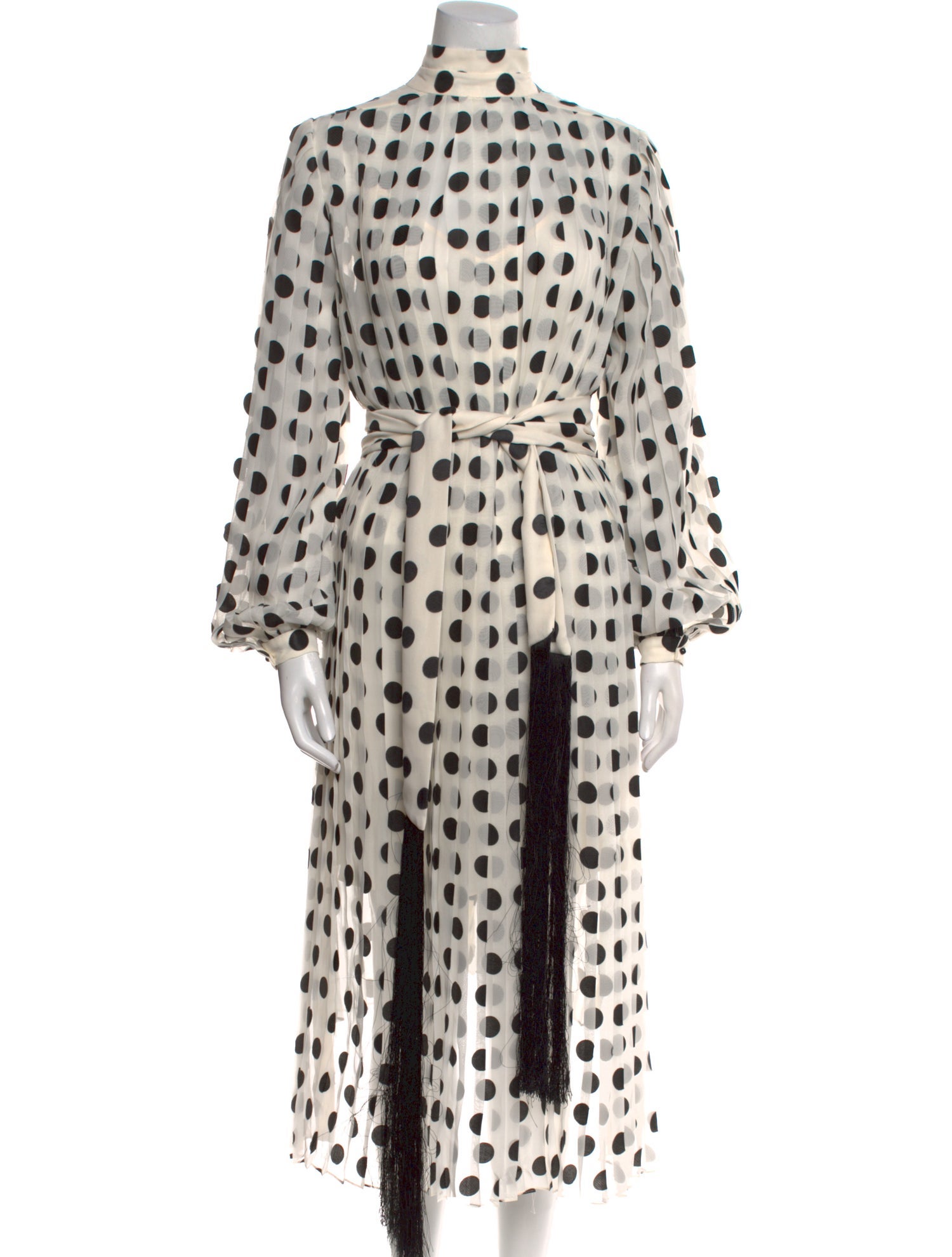 Zimmermann Polka Dot Print Midi Length Dress
