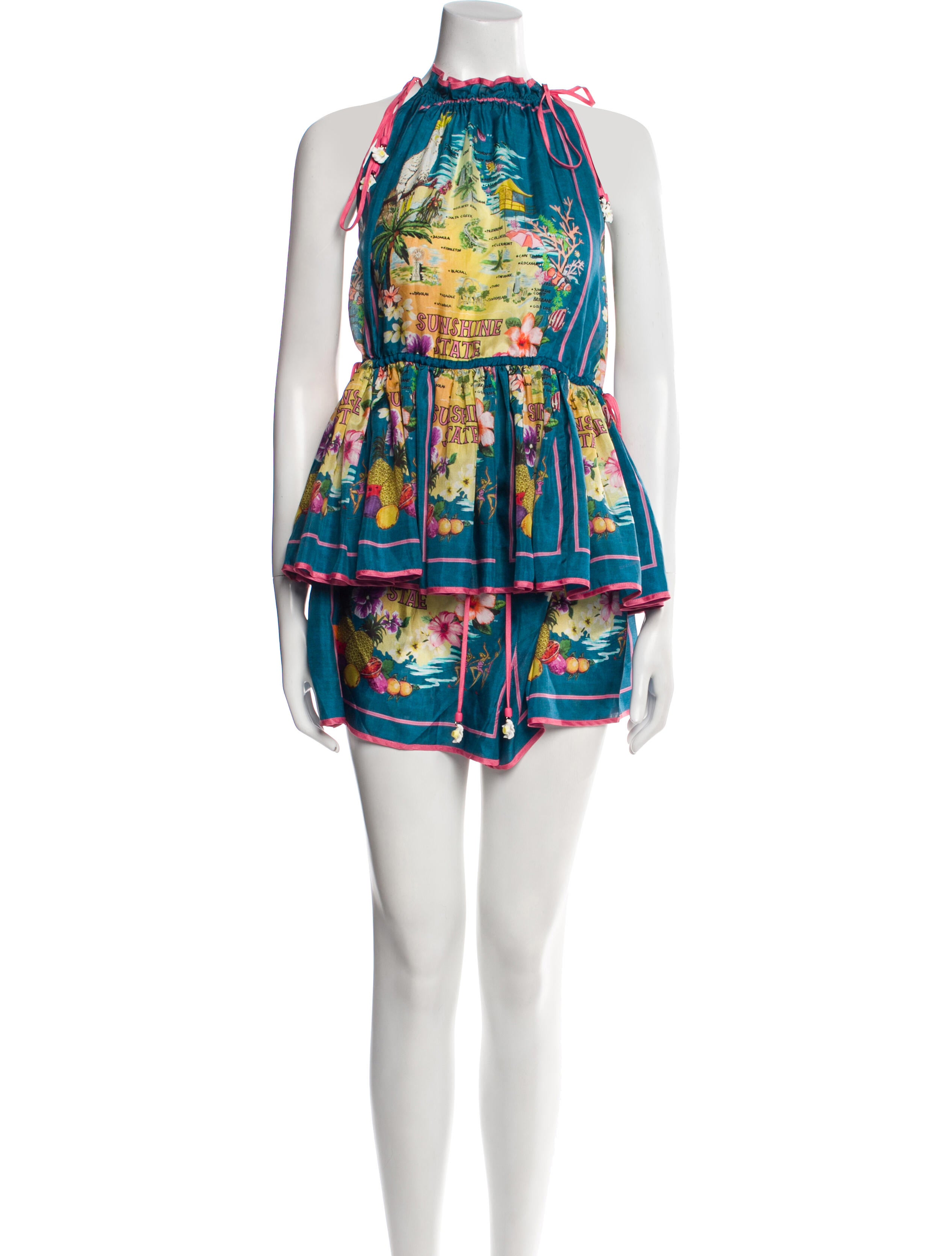 Zimmermann Silk Printed Short Set