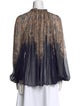 Zimmermann Printed Mock Neck Blouse