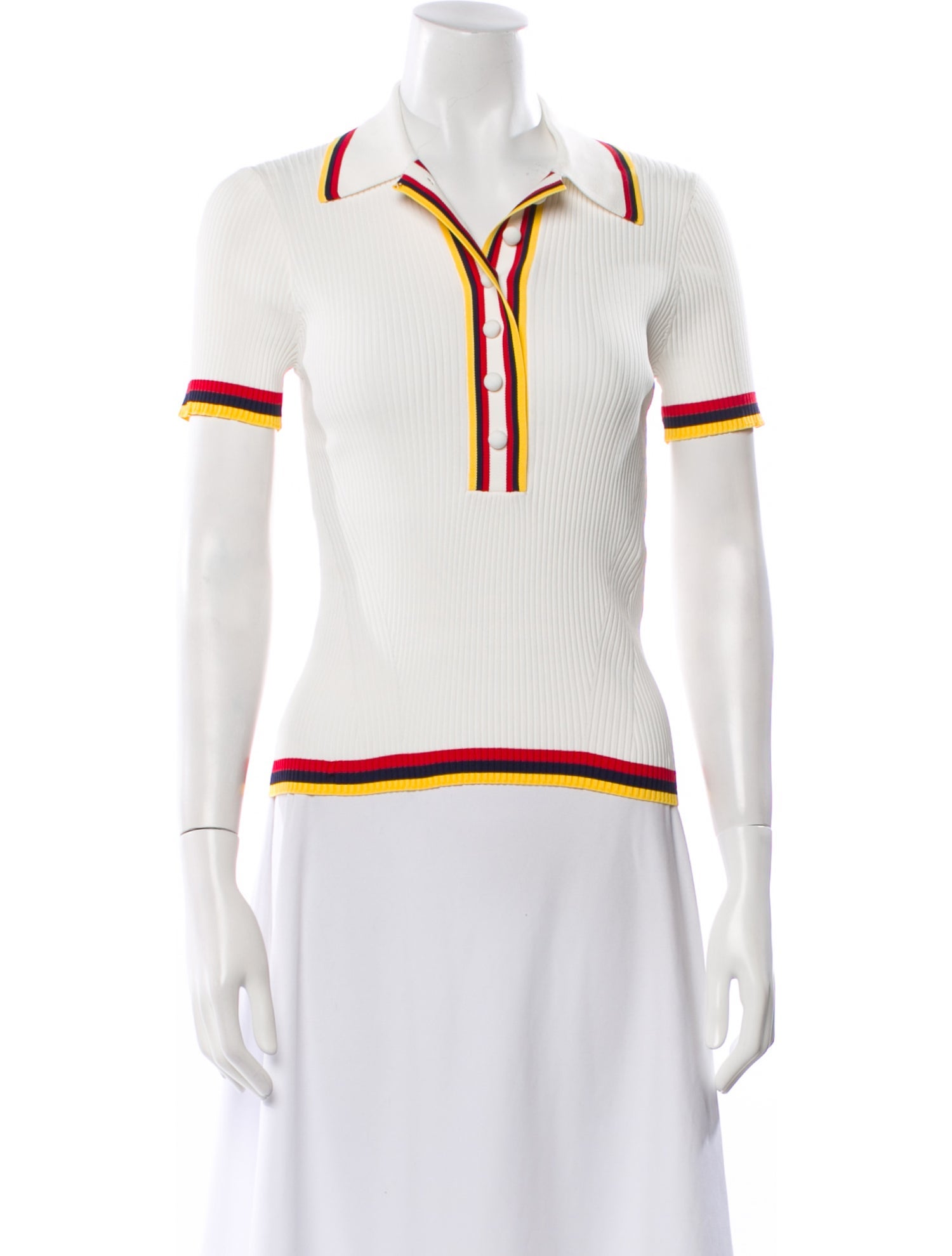 Zimmermann Striped Short Sleeve Polo w/ Tags