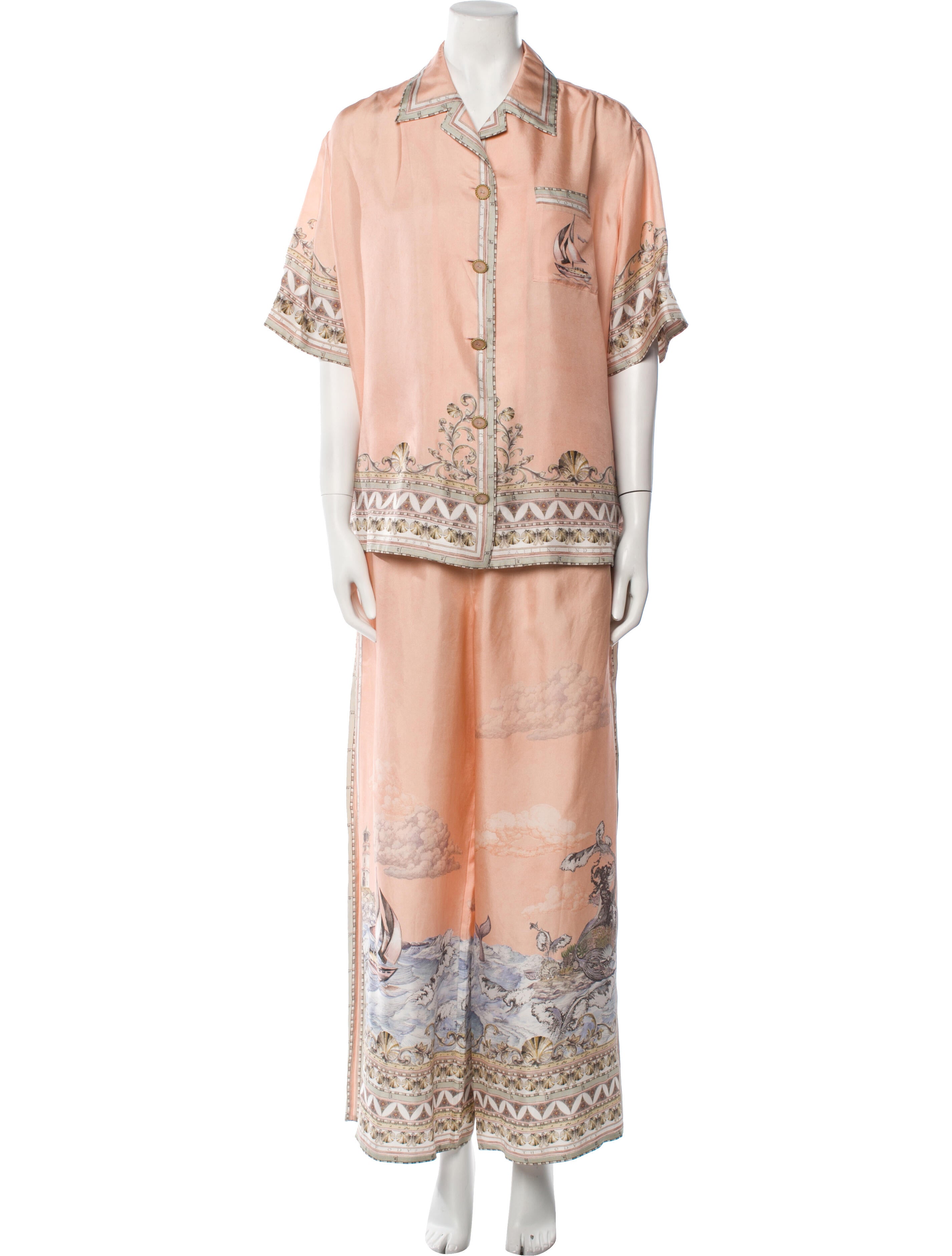 Zimmermann Silk Printed Pant Set