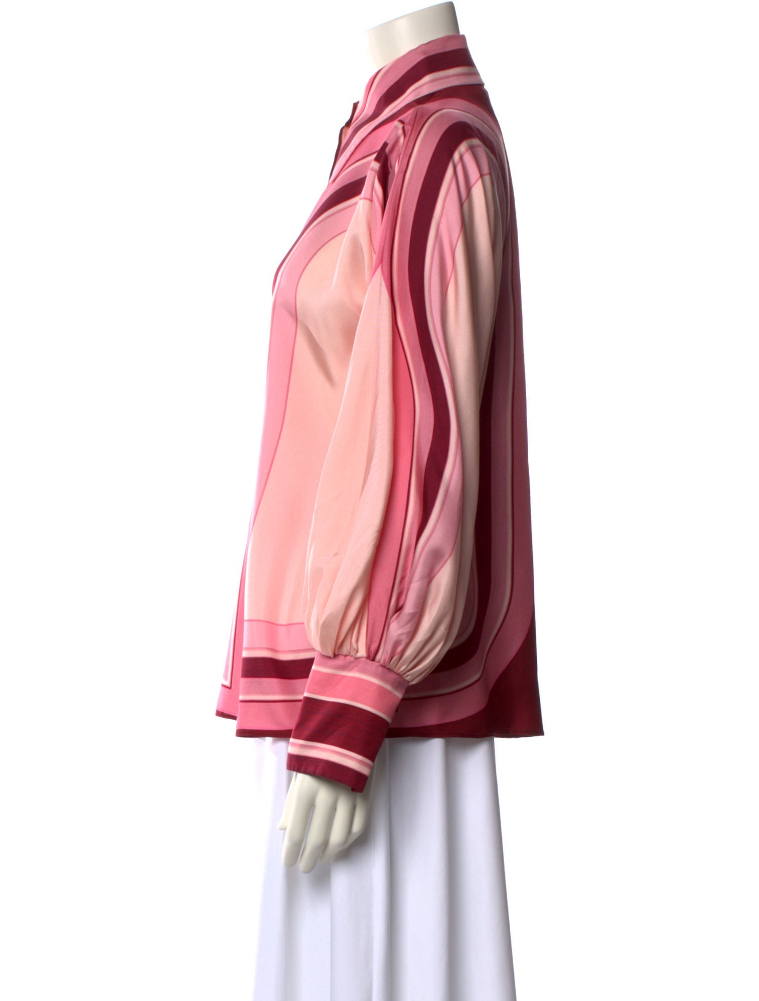 Zimmermann Silk Striped Button-Up Top