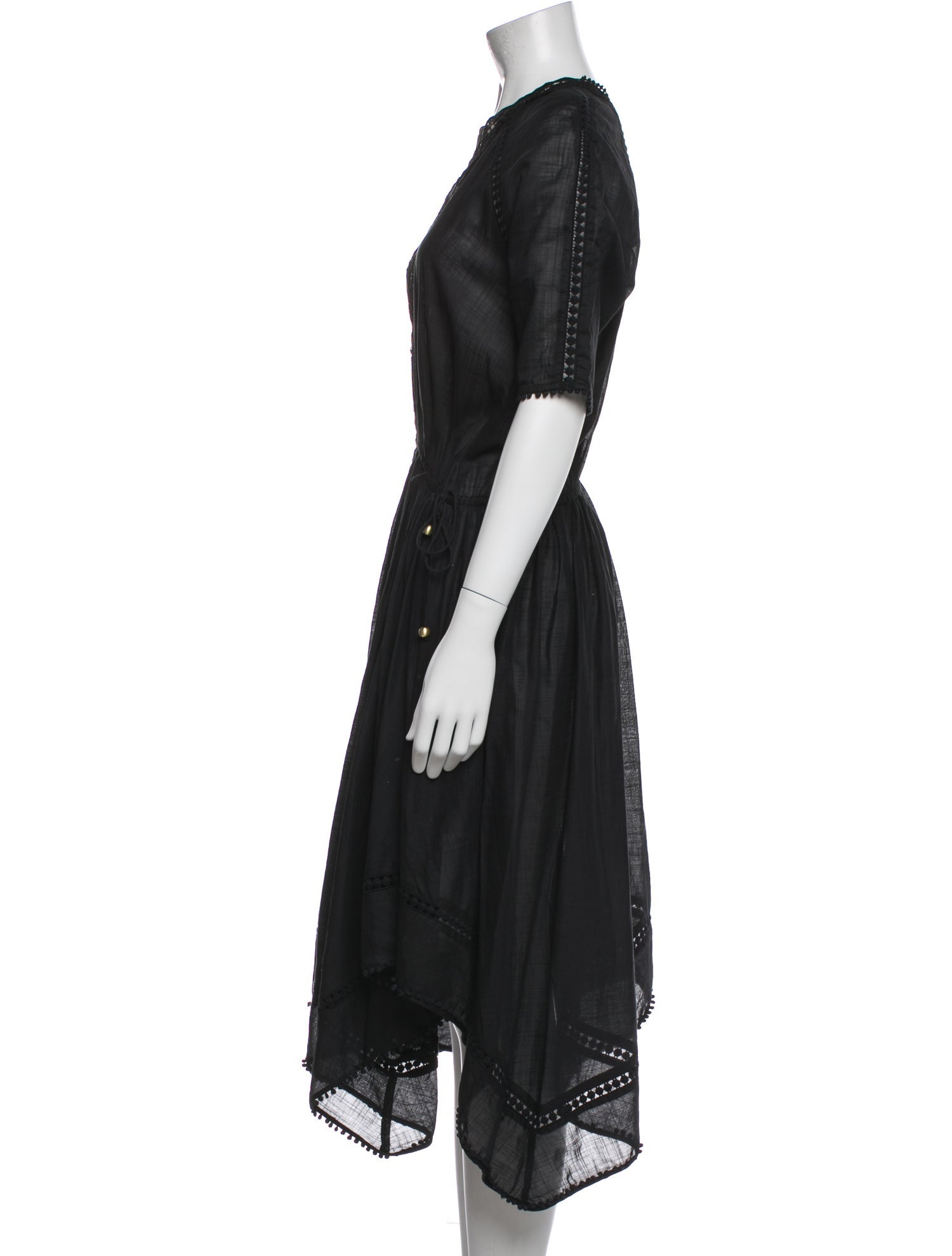 Zimmermann Crew Neck Midi Length Dress