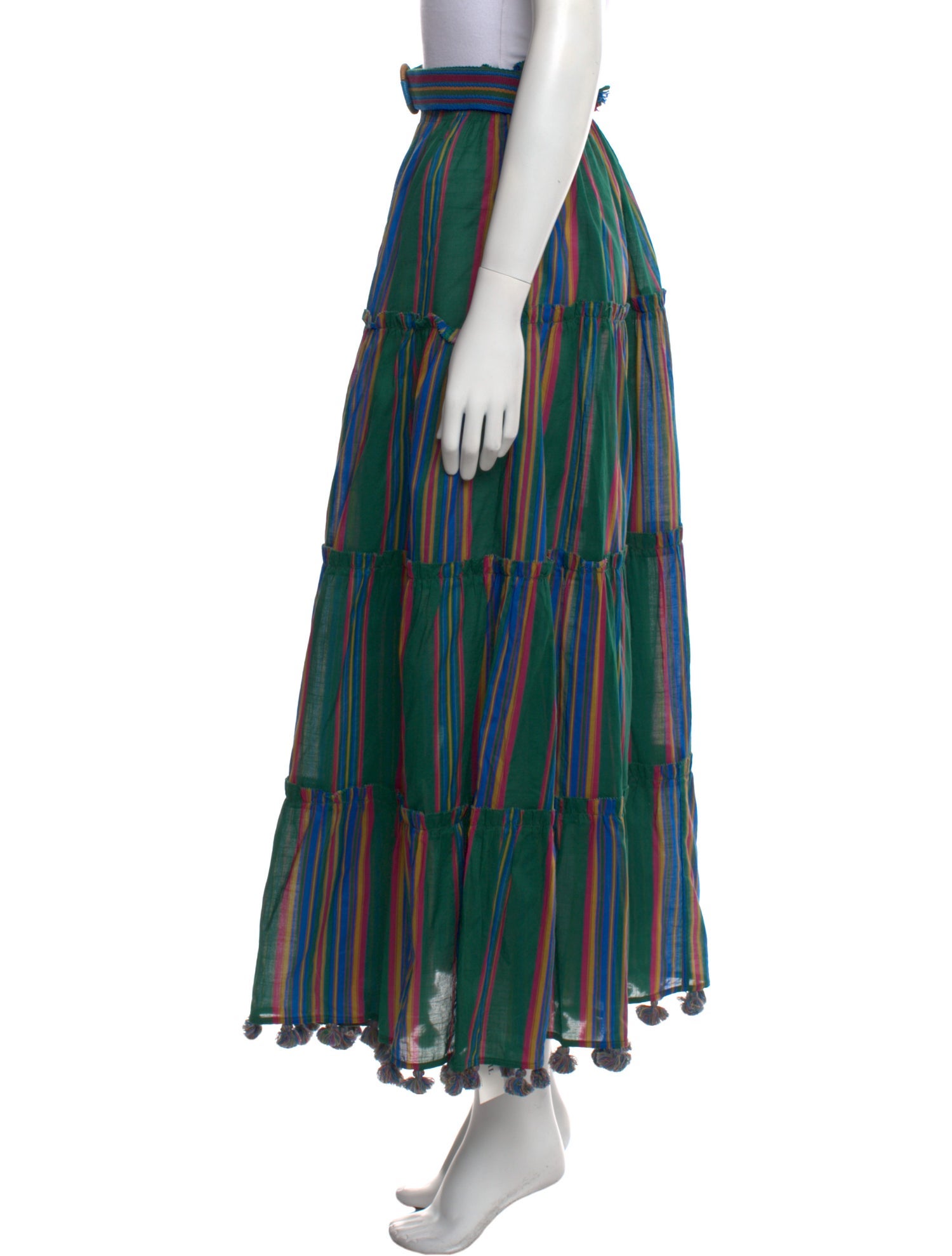 Zimmermann Striped Midi Length Skirt