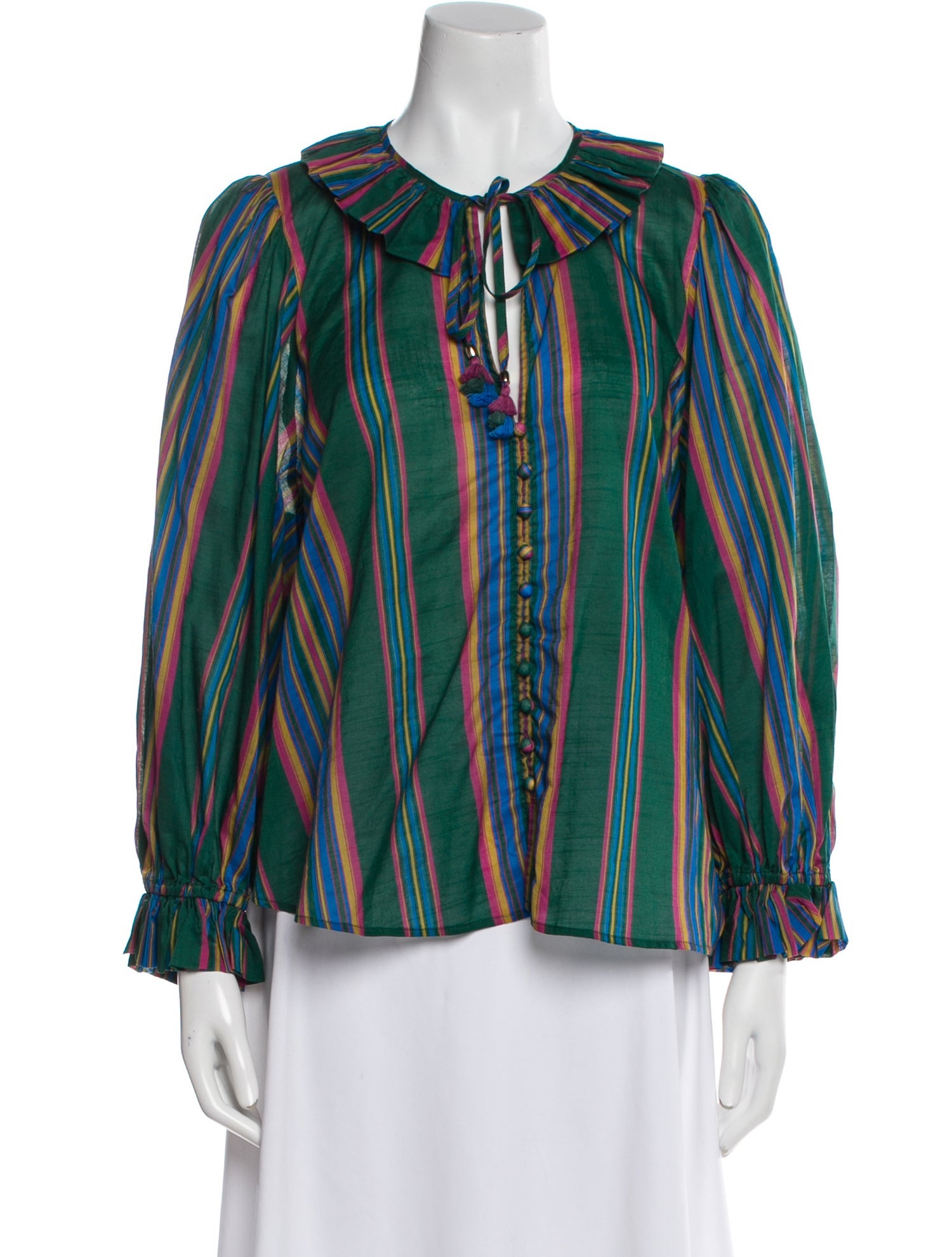 Zimmermann Striped Crew Neck Blouse
