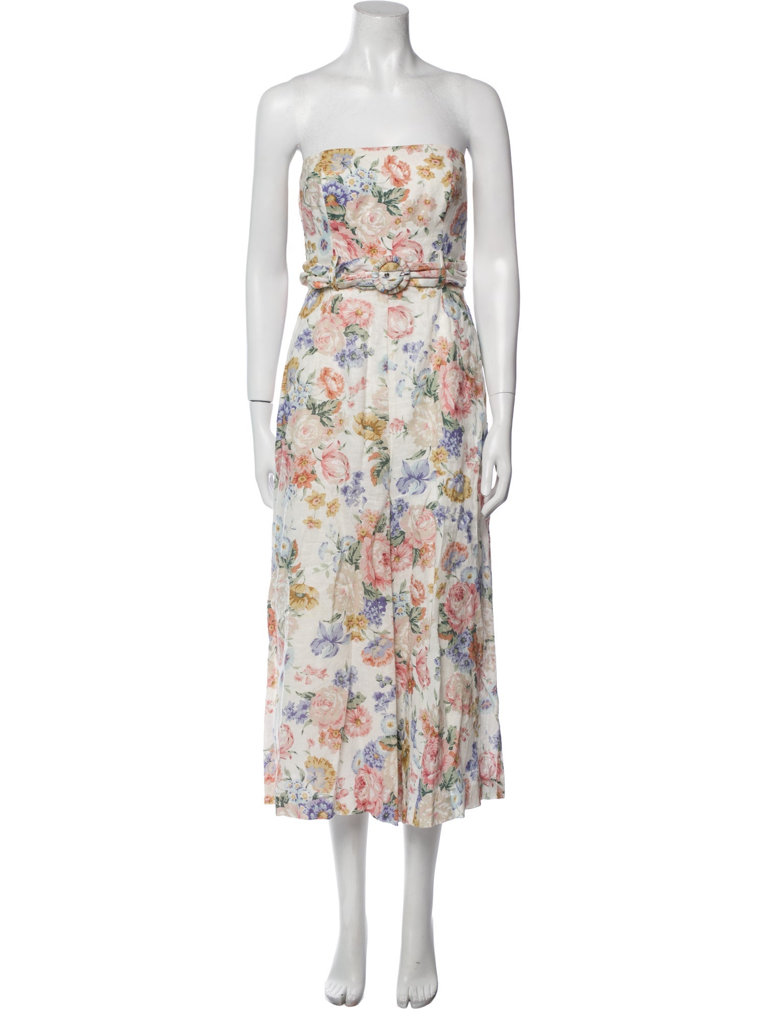 Zimmermann Printed Strapless Jumpsuit