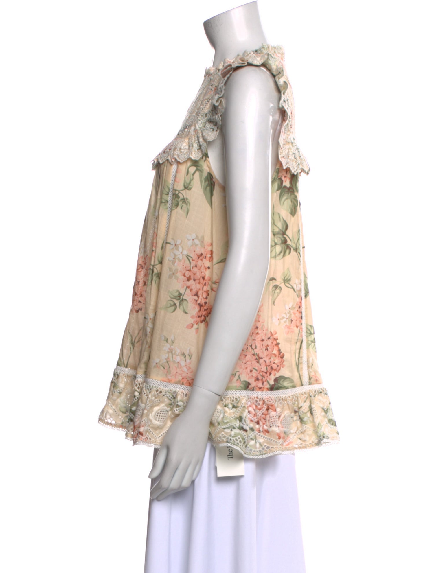 Zimmermann Floral Print Crew Neck Blouse