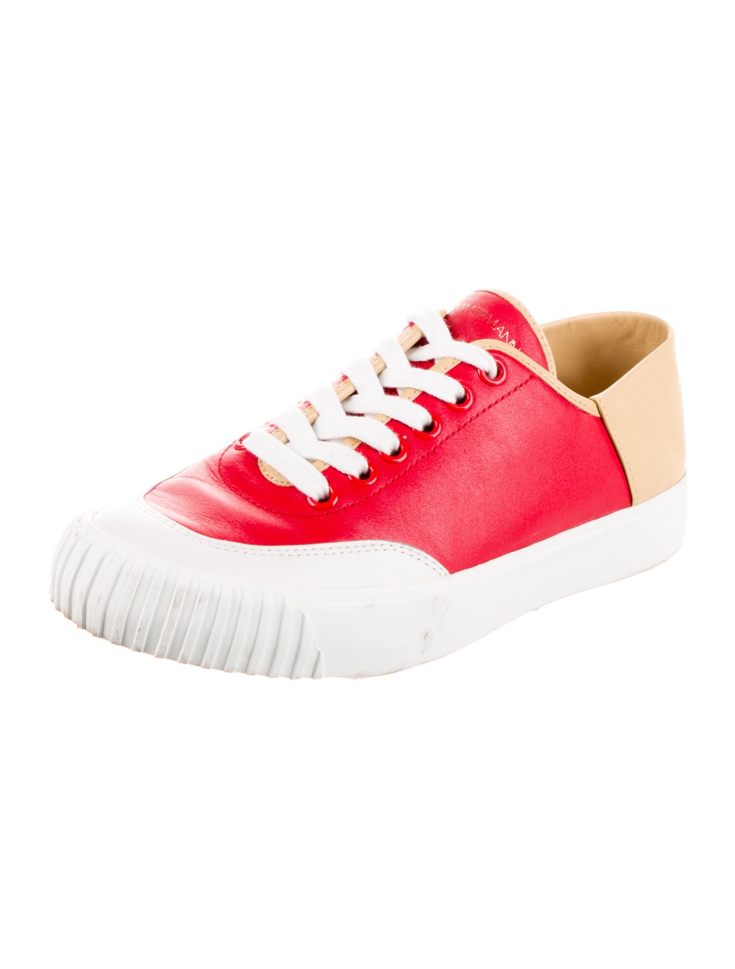 Zimmermann Leather Colorblock Pattern Sneakers