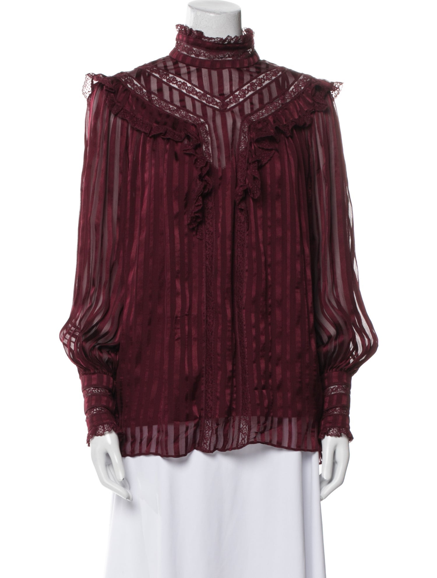 Zimmermann Silk Mock Neck Blouse