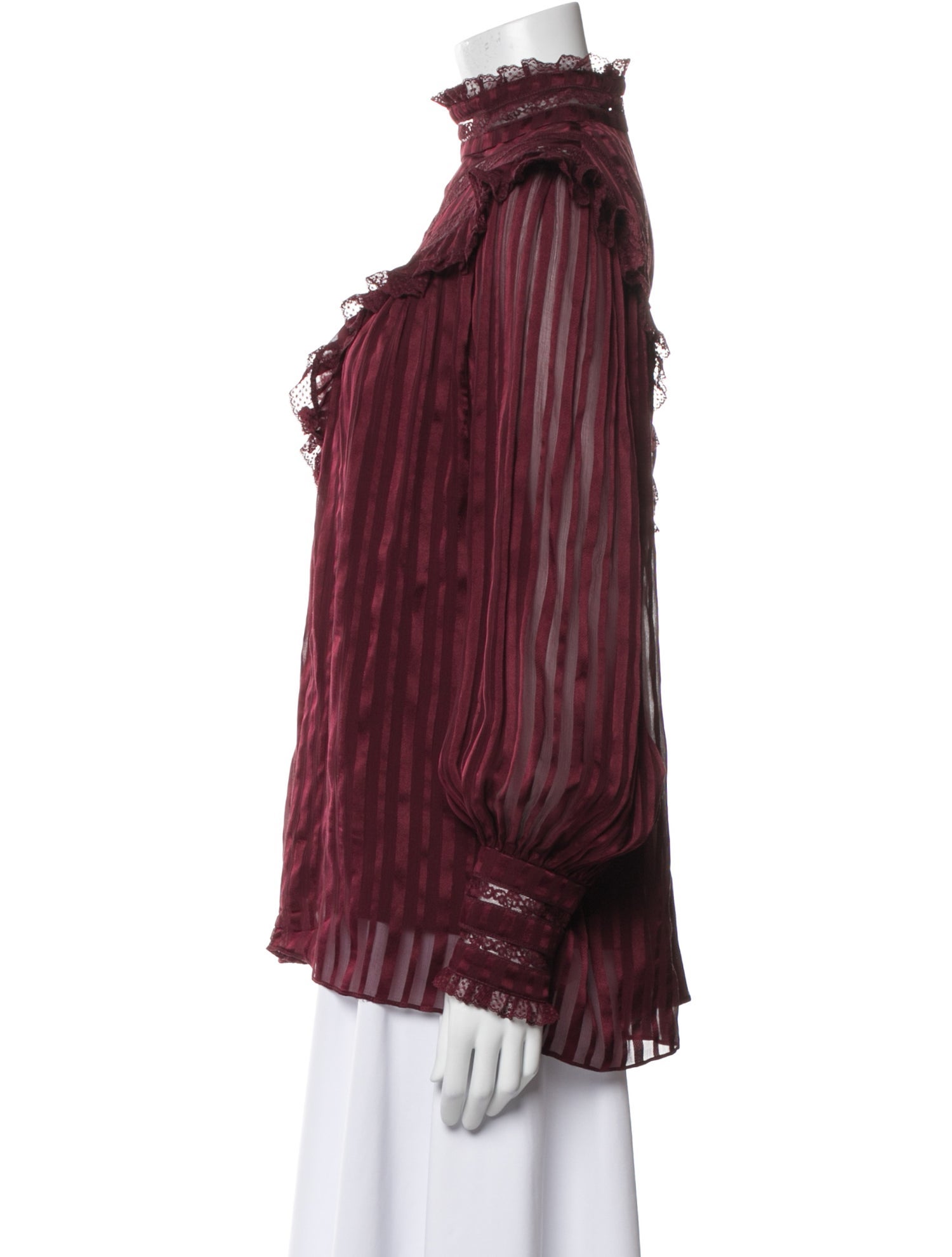 Zimmermann Silk Mock Neck Blouse