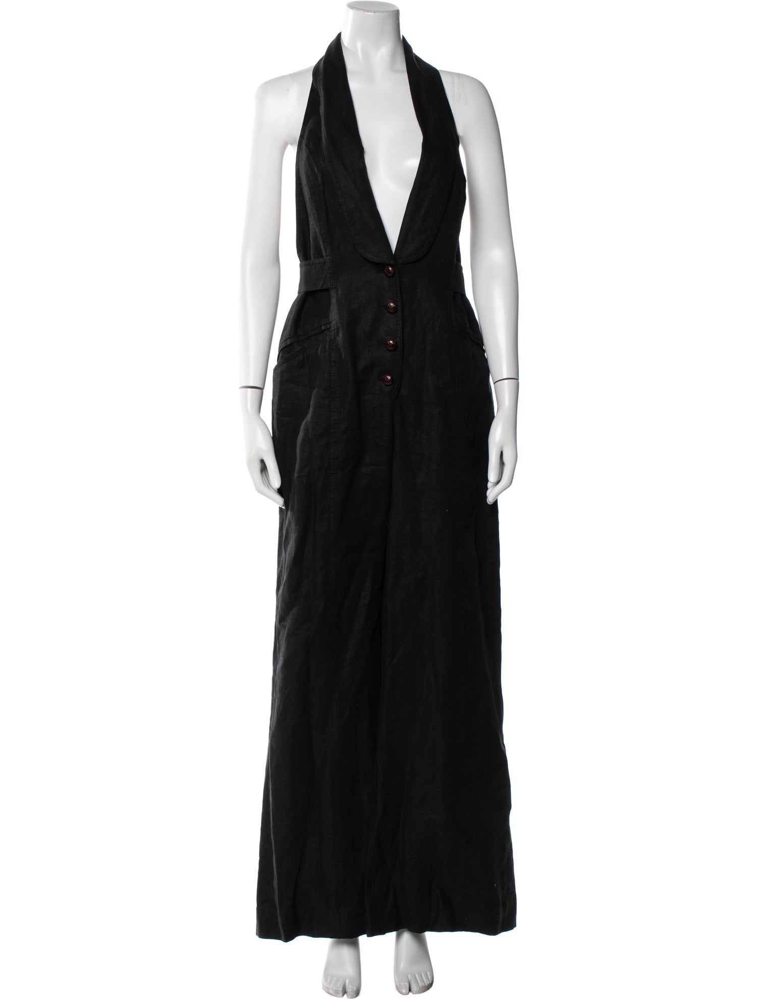 Zimmermann Linen V-Neck Jumpsuit