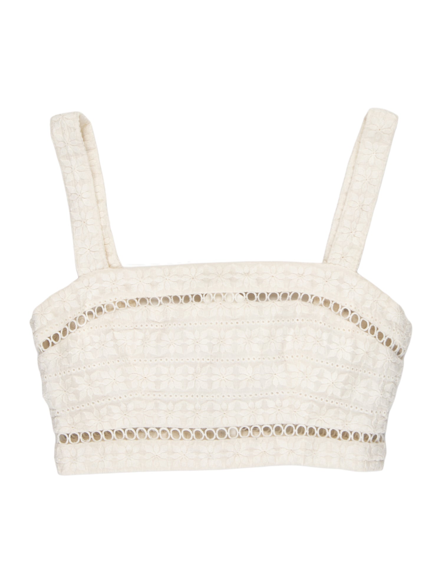 Zimmermann Square Neckline Sleeveless Crop Top