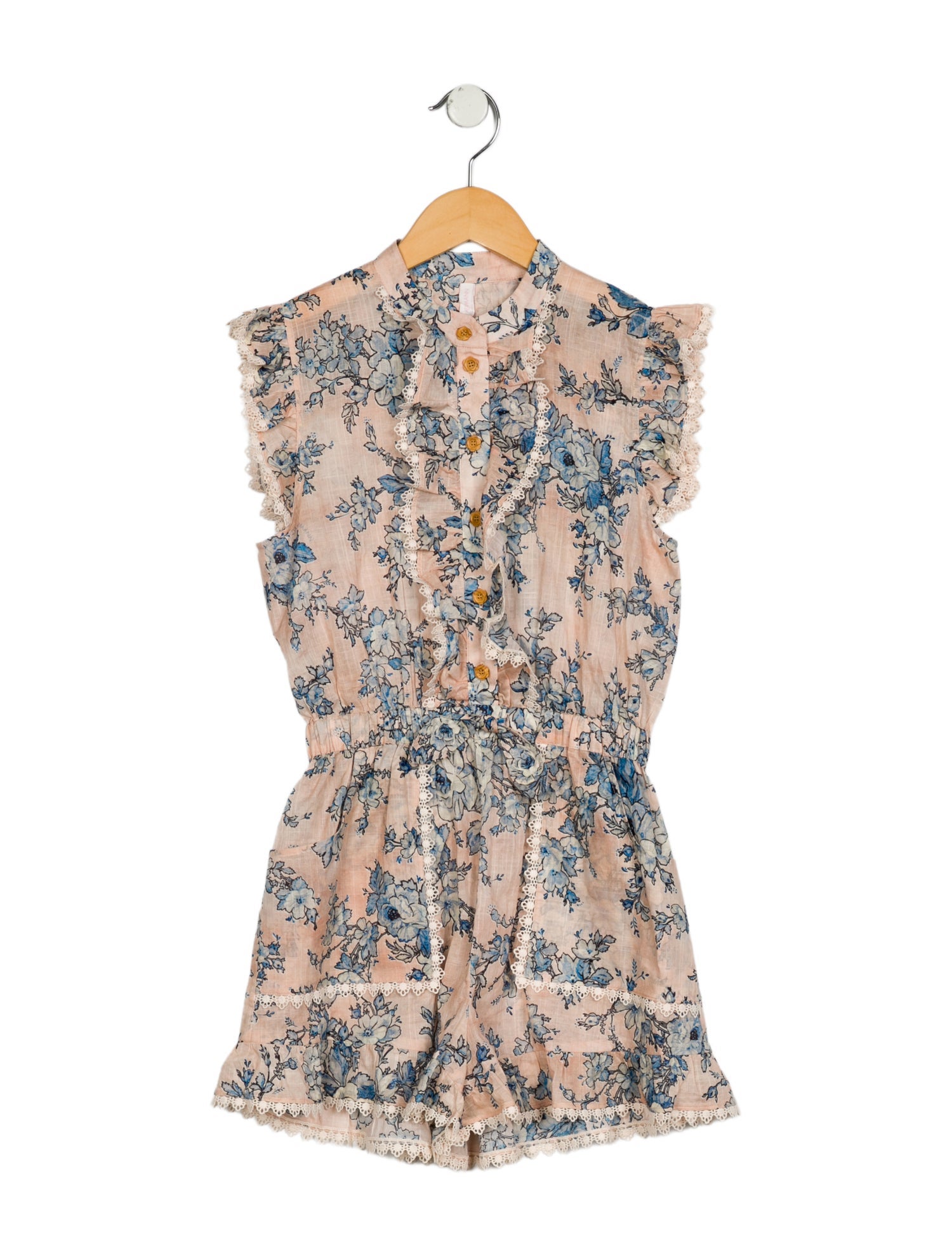 Zimmermann Girls' Sleeveless Print Romper