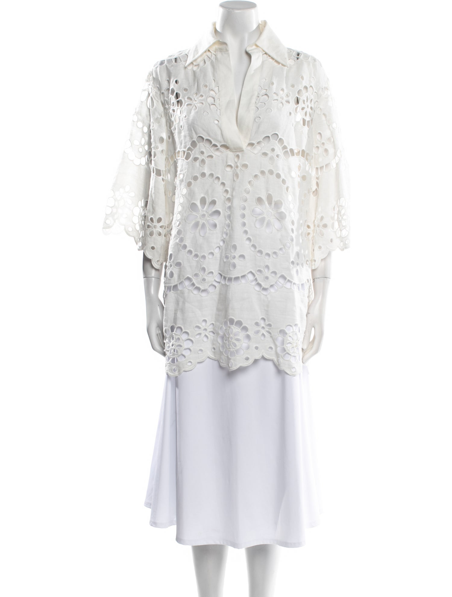 Zimmermann Linen Lace Pattern Tunic