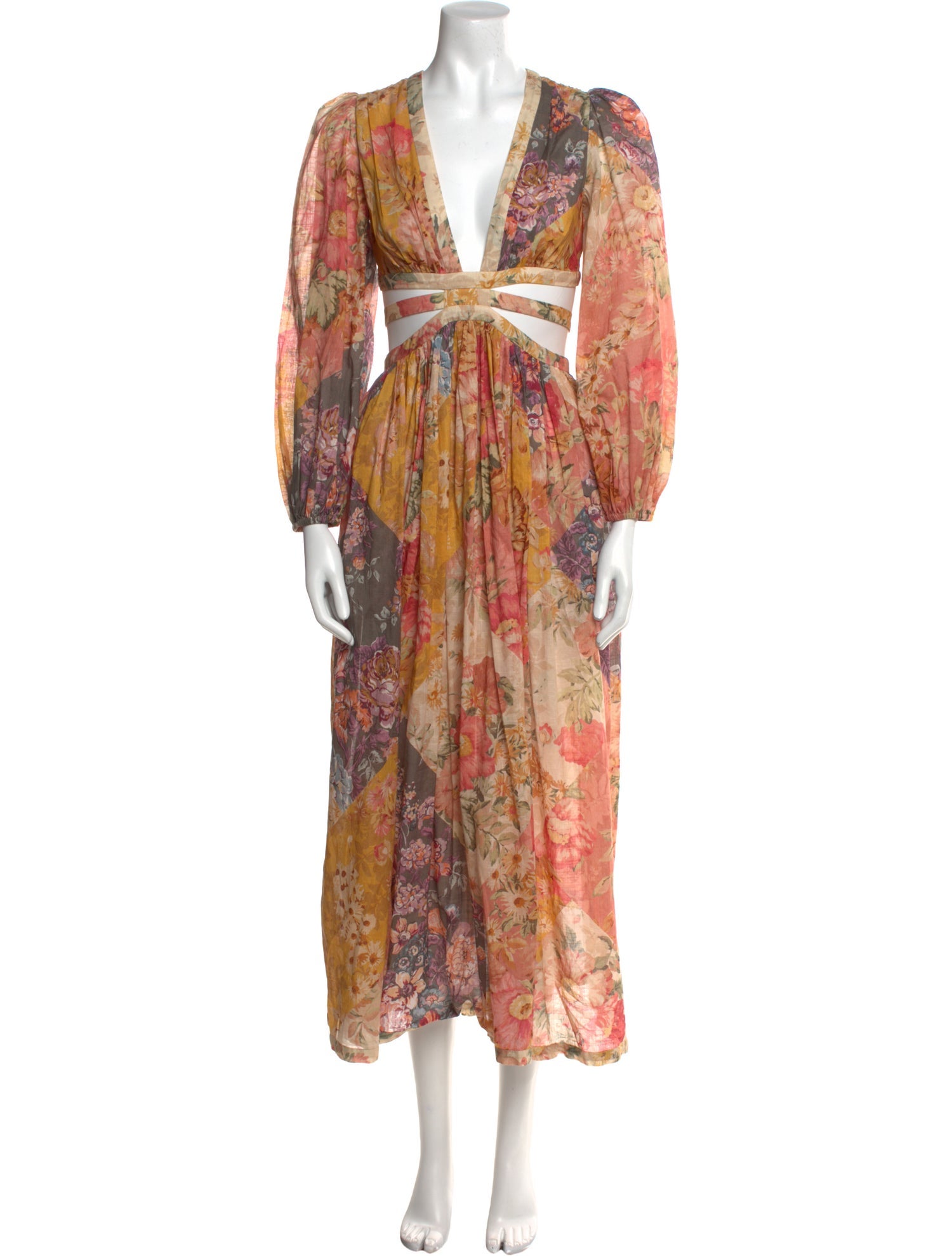 Zimmermann Floral Print Midi Length Dress