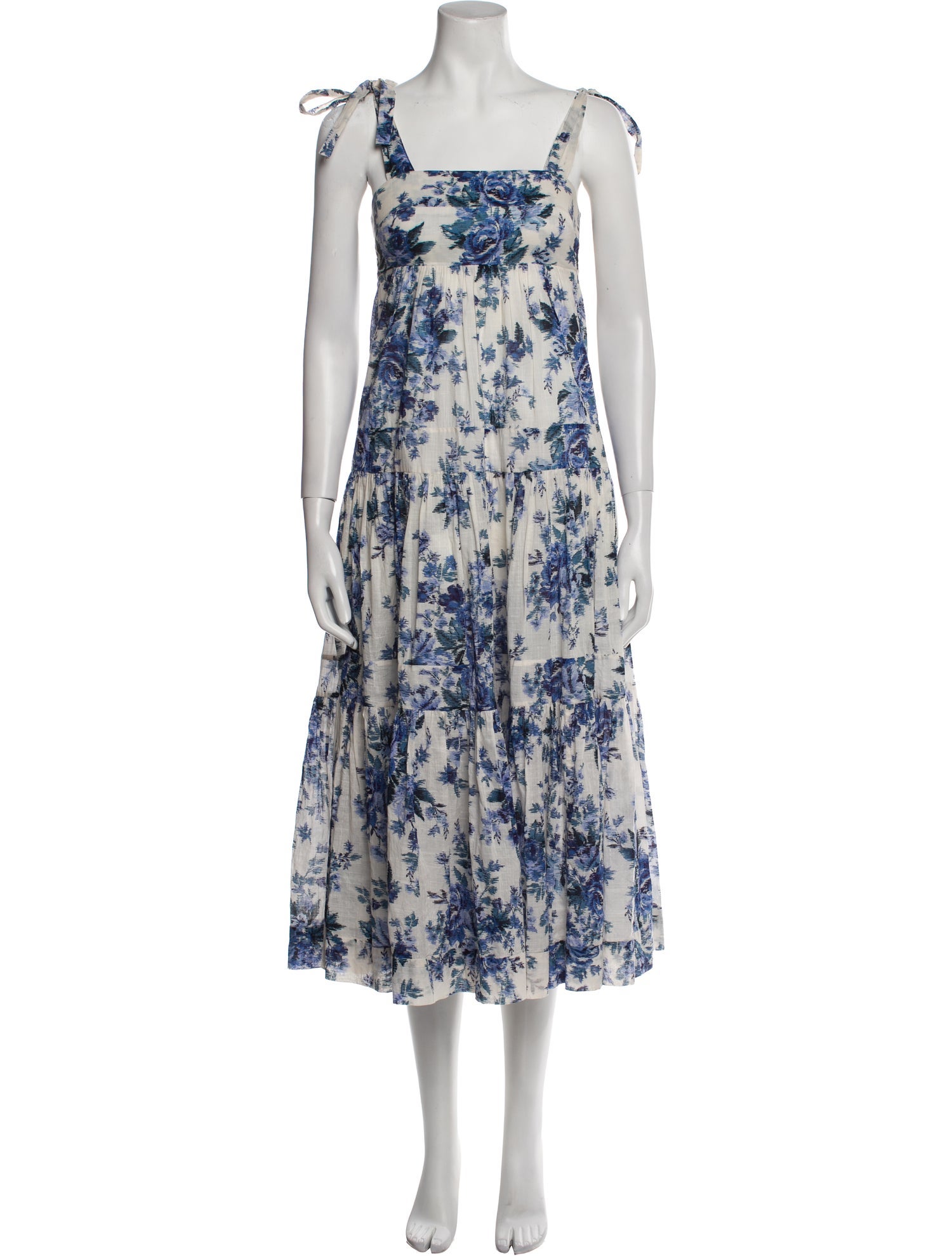 Zimmermann Floral Print Midi Length Dress