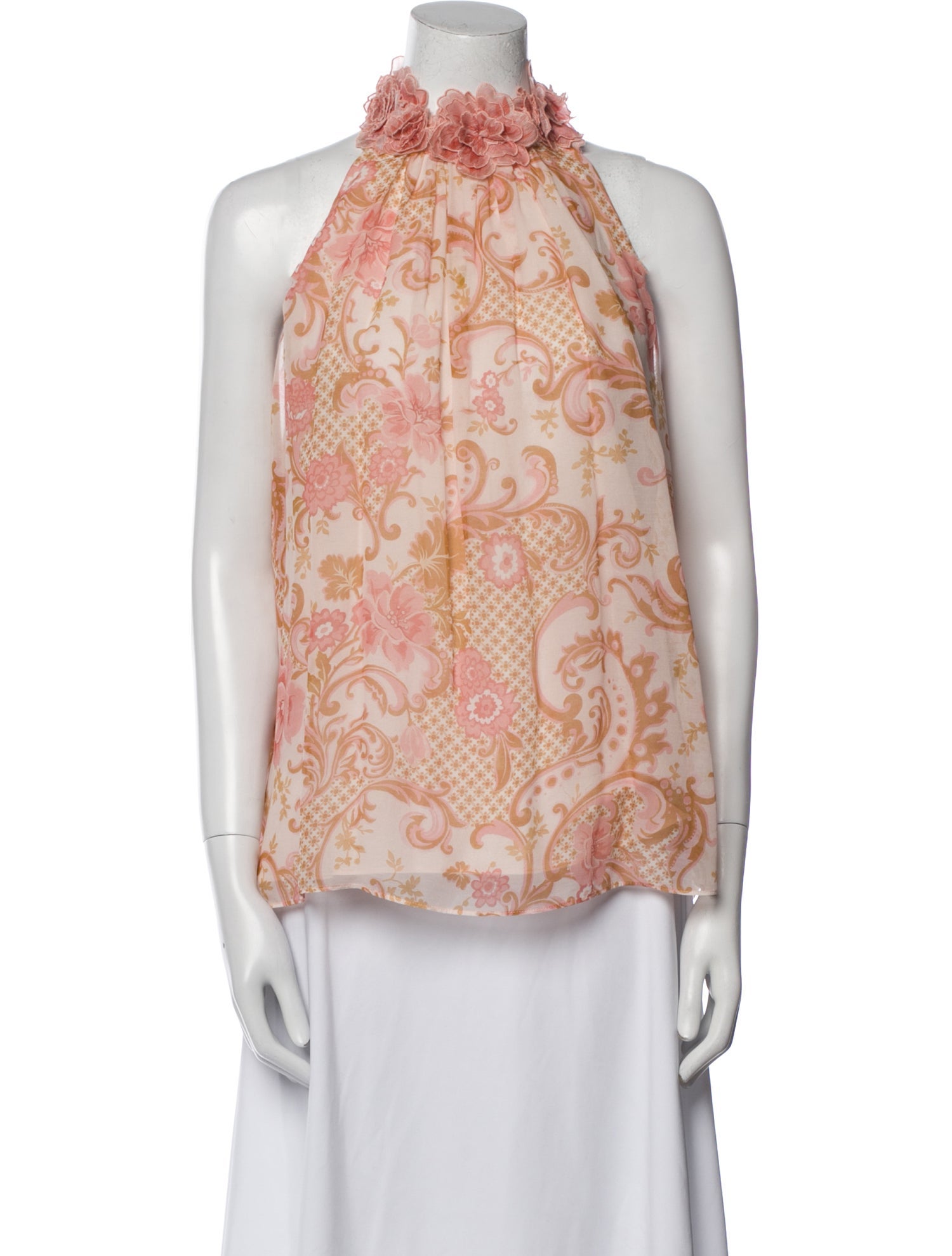 Zimmermann Paisley Print Halterneck Blouse