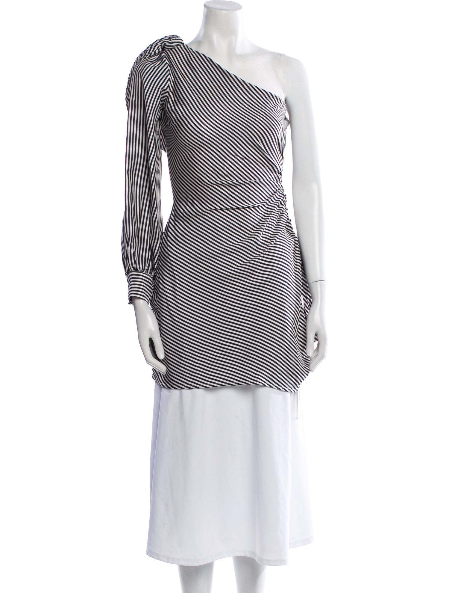 Zimmermann Striped One-Shoulder Tunic